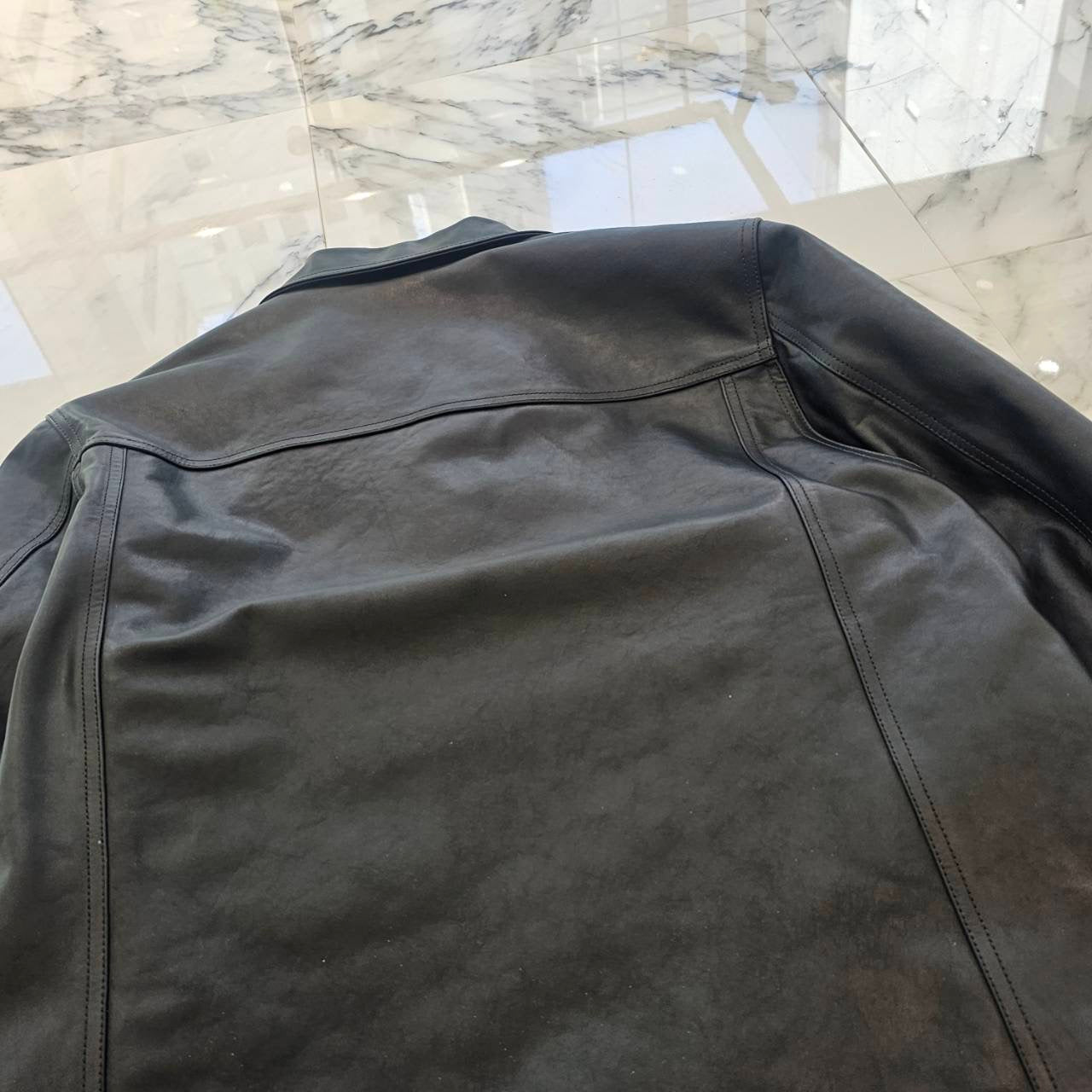CHROME HEARTS Horsehide Whiplash Leather Jacket Size M クロムハーツ ホースハイド ウィップラッシュレザージャケット サイズM