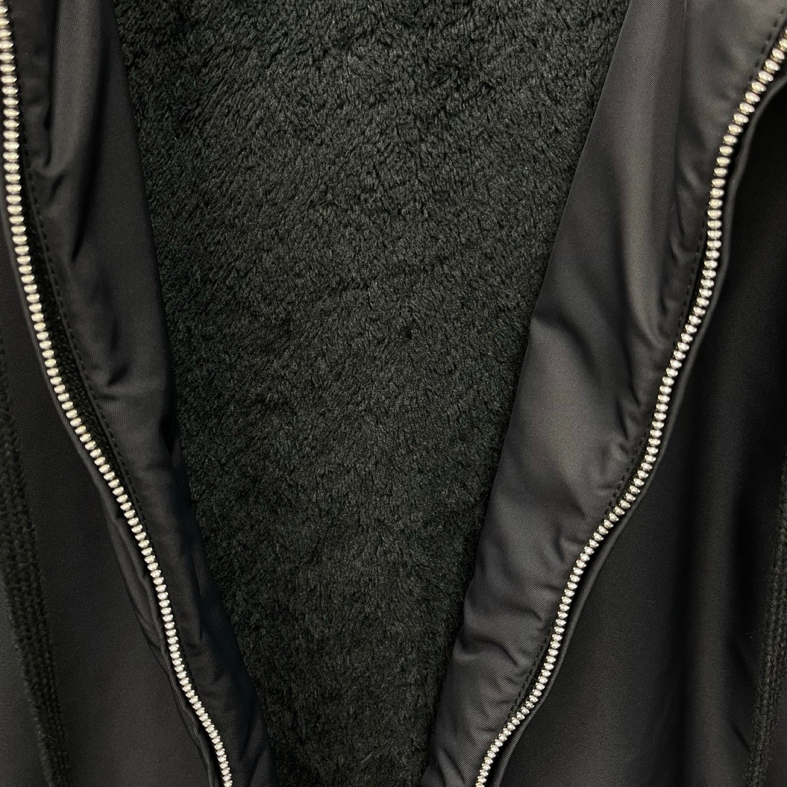 CHROME HEARTS HURRICANE Dagger Zip Up Nylon Leather Long Coat Size L