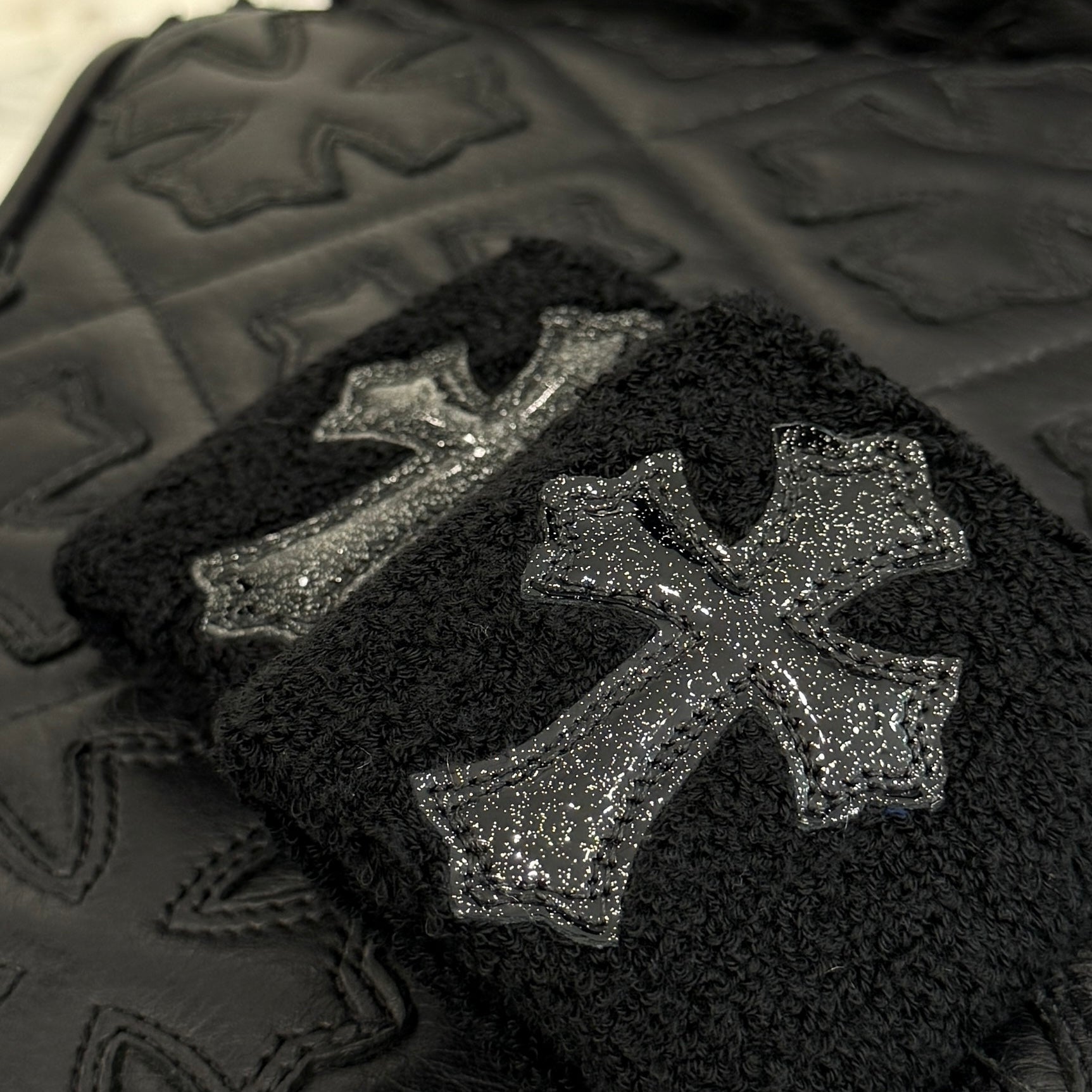 CHROME HEARTS Galaxy Patent Leather Cross Patch Wrist Band Size ONE SIZE（7cm）クロムハーツ ギャラクシーパテントレザー クロスパッチ リストバンド サイズONE SIZE（7cm）