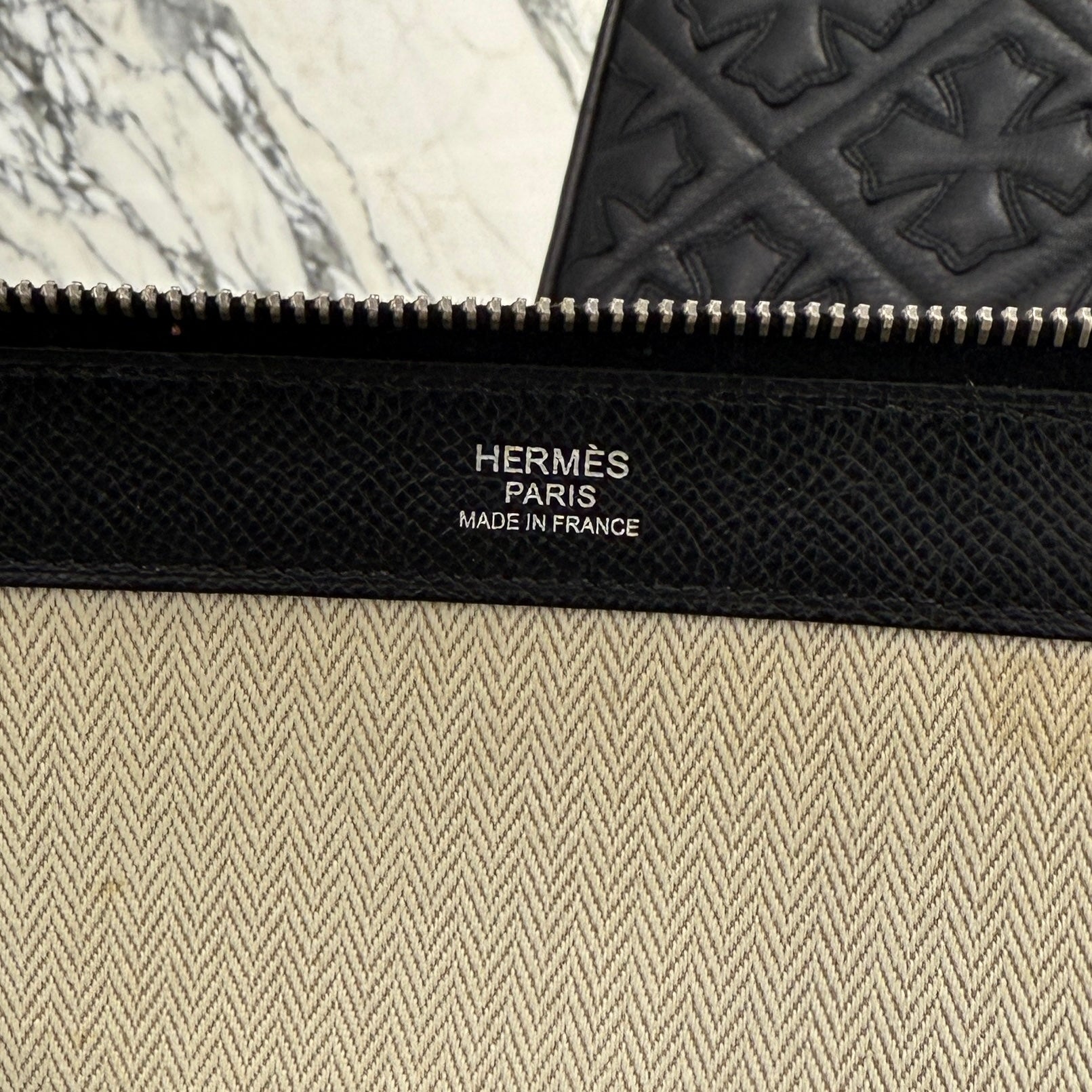 HERMES Zip Tablet Leather Clutch Bag Y刻印 エルメス ジップタブレット クラッチバック Y刻印