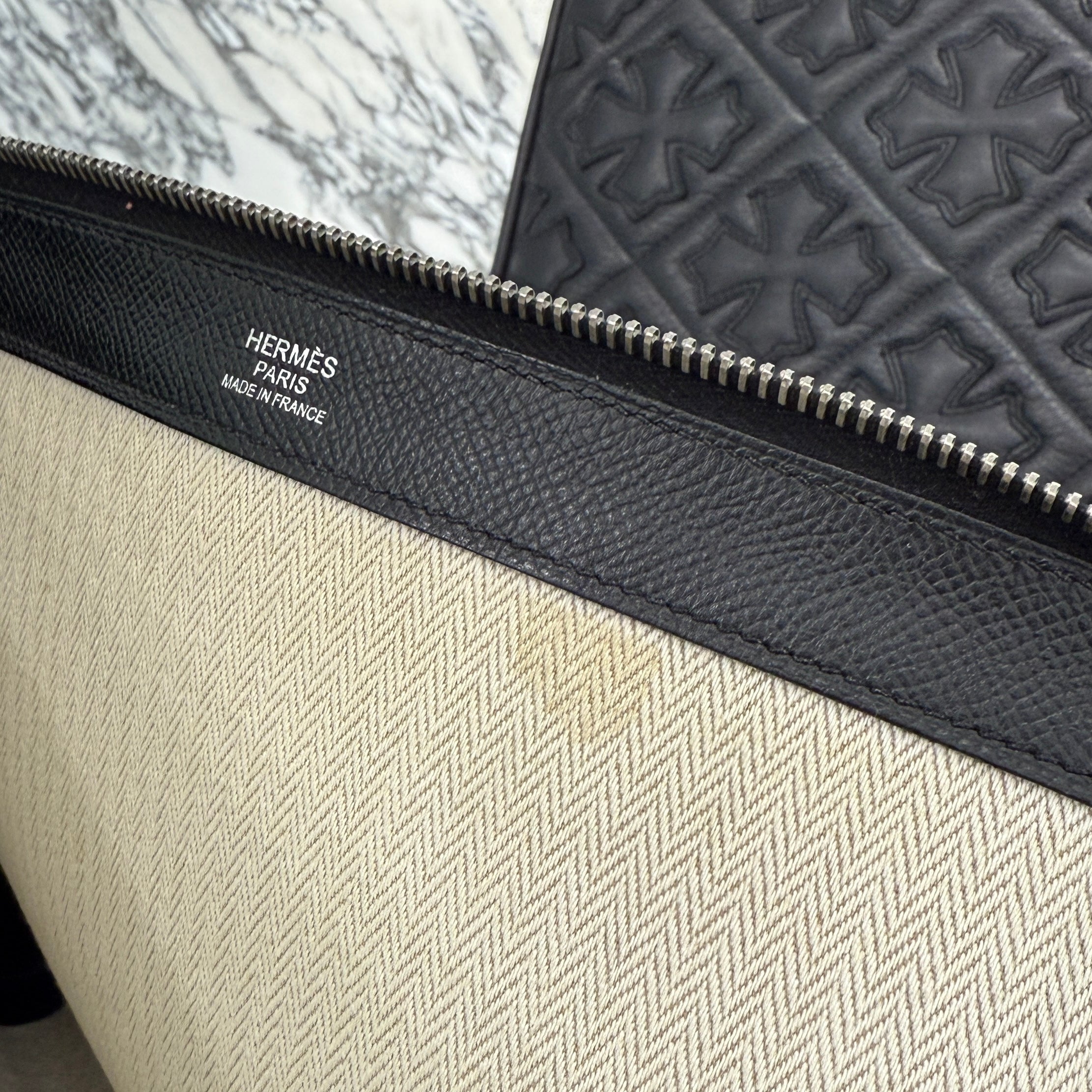 HERMES Zip Tablet Leather Clutch Bag Y刻印 エルメス ジップタブレット クラッチバック Y刻印