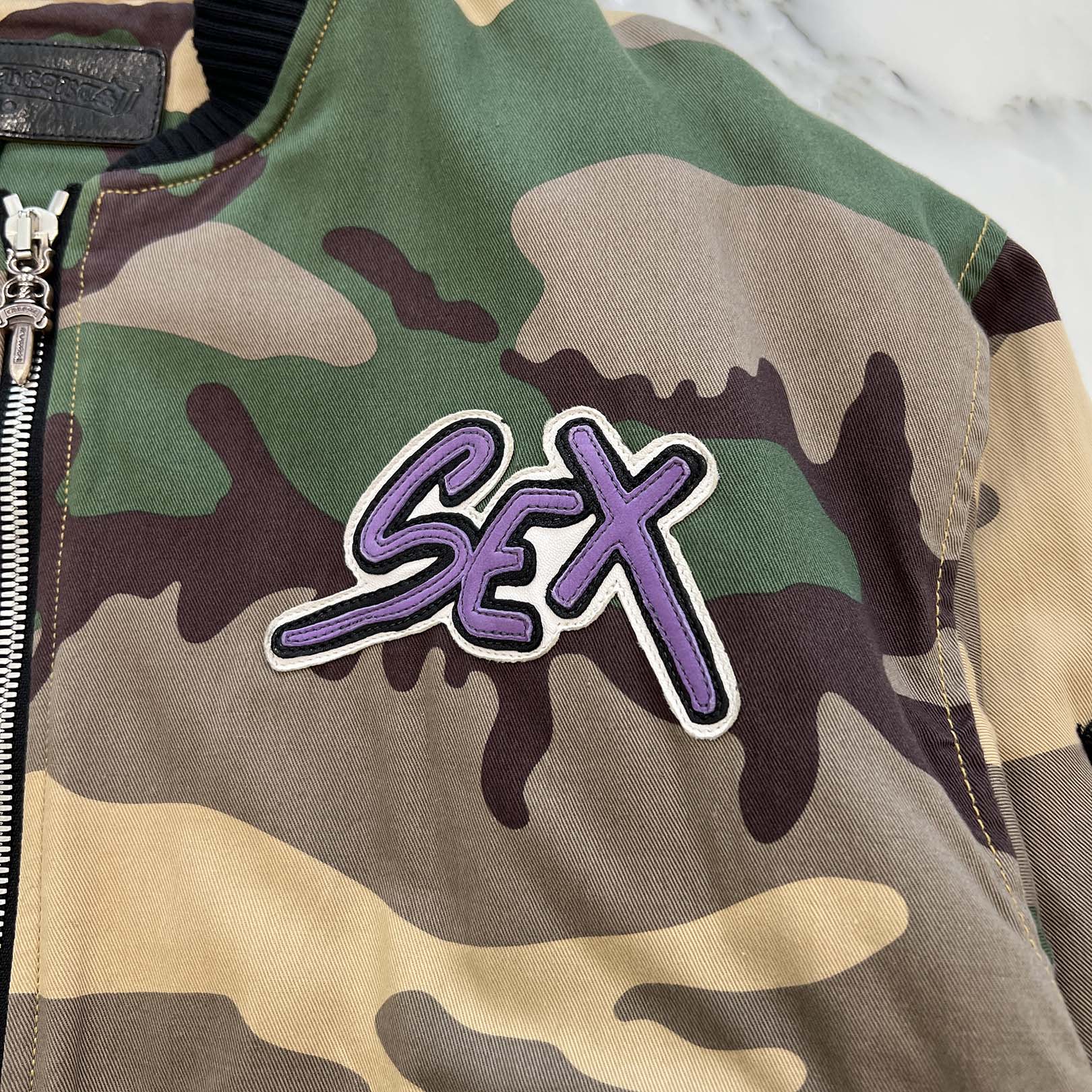 CHROME HEARTS×MATTY BOY Sex Record Camouflage Bomber Jacket Size M クロムハーツ×マッティボーイ セックスレコード カモフラージュ ボンバージャケット サイズＭ