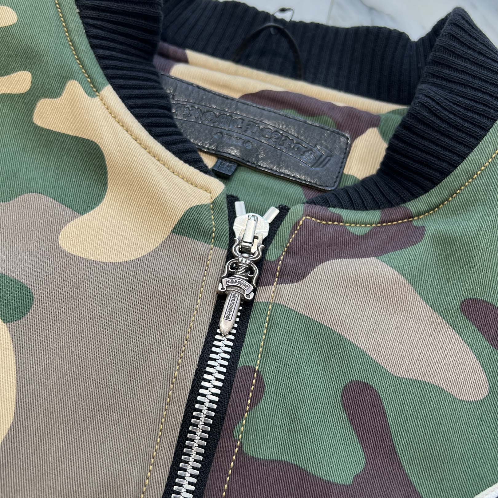 CHROME HEARTS×MATTY BOY Sex Record Camouflage Bomber Jacket Size M クロムハーツ×マッティボーイ セックスレコード カモフラージュ ボンバージャケット サイズＭ