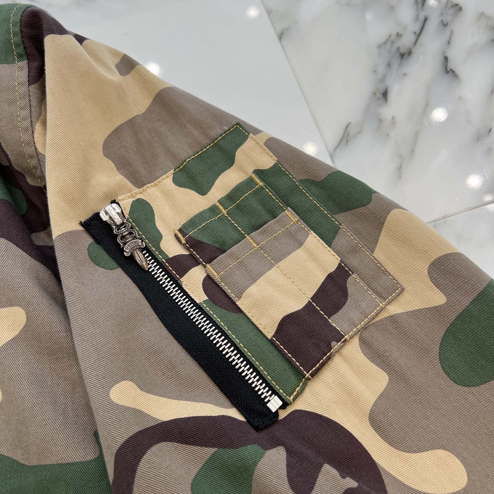 CHROME HEARTS×MATTY BOY Sex Record Camouflage Bomber Jacket Size M クロムハーツ×マッティボーイ セックスレコード カモフラージュ ボンバージャケット サイズＭ