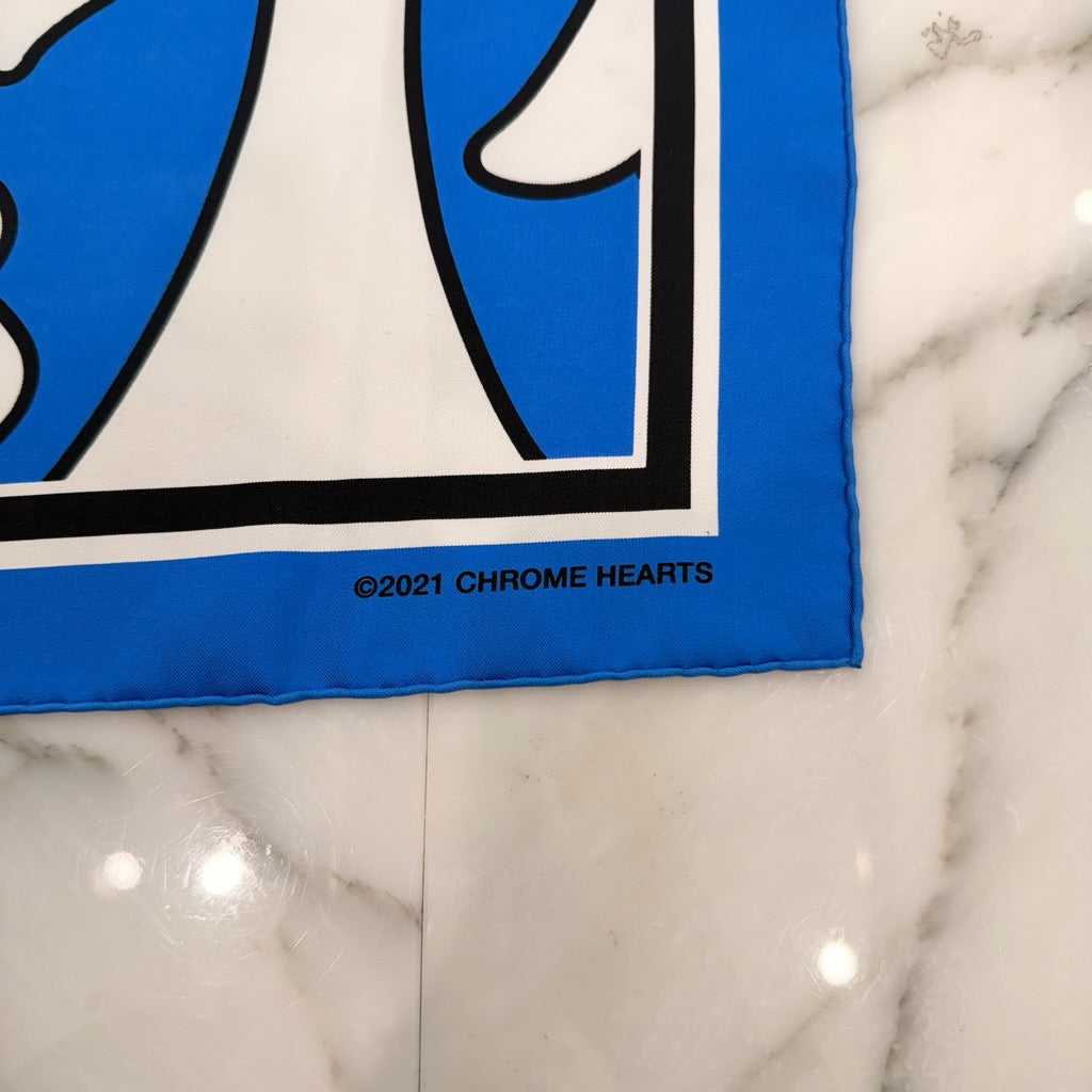 CHROME HEARTS Cemetery Cross Silk Scarf クロムハーツ セメタリー