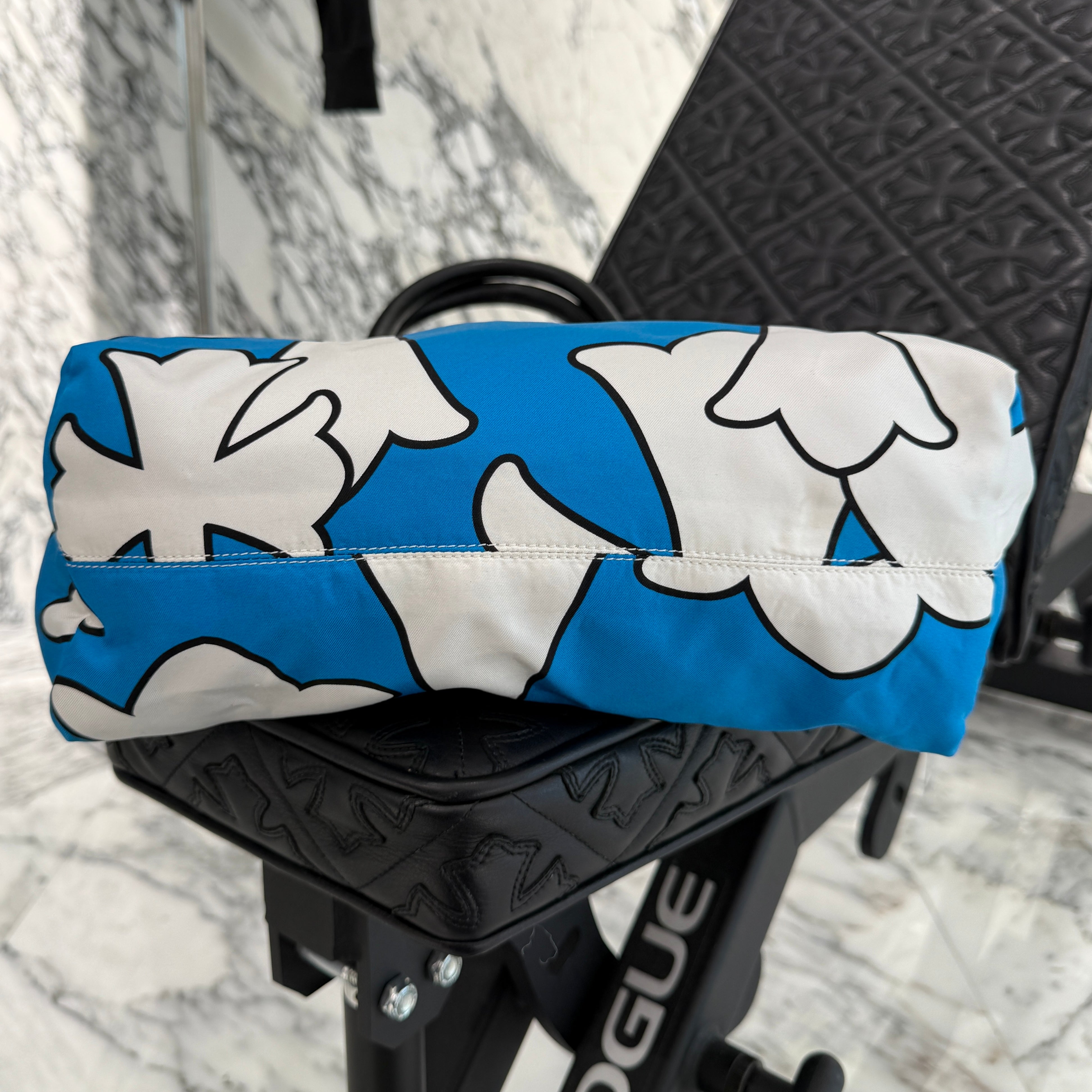 CHROME HEARTS Cemetery Cross Print Nylon Leather FS Tote Bag クロムハーツ セメタリークロスプリント ナイロン レザー FS トートバッグ