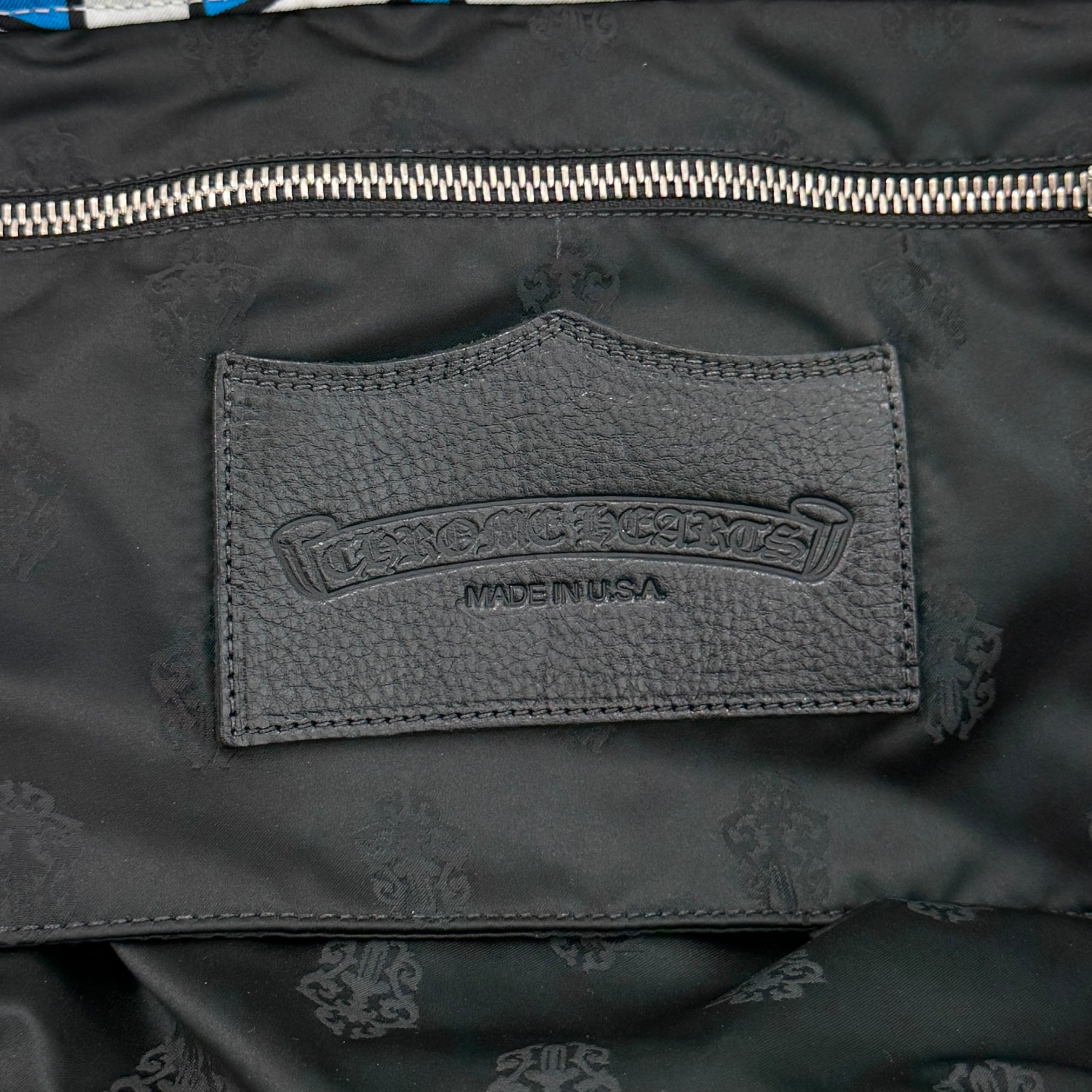 CHROME HEARTS Cemetery Cross Print Nylon Leather FS Tote Bag クロムハーツ セメタリークロスプリント ナイロン レザー FS トートバッグ