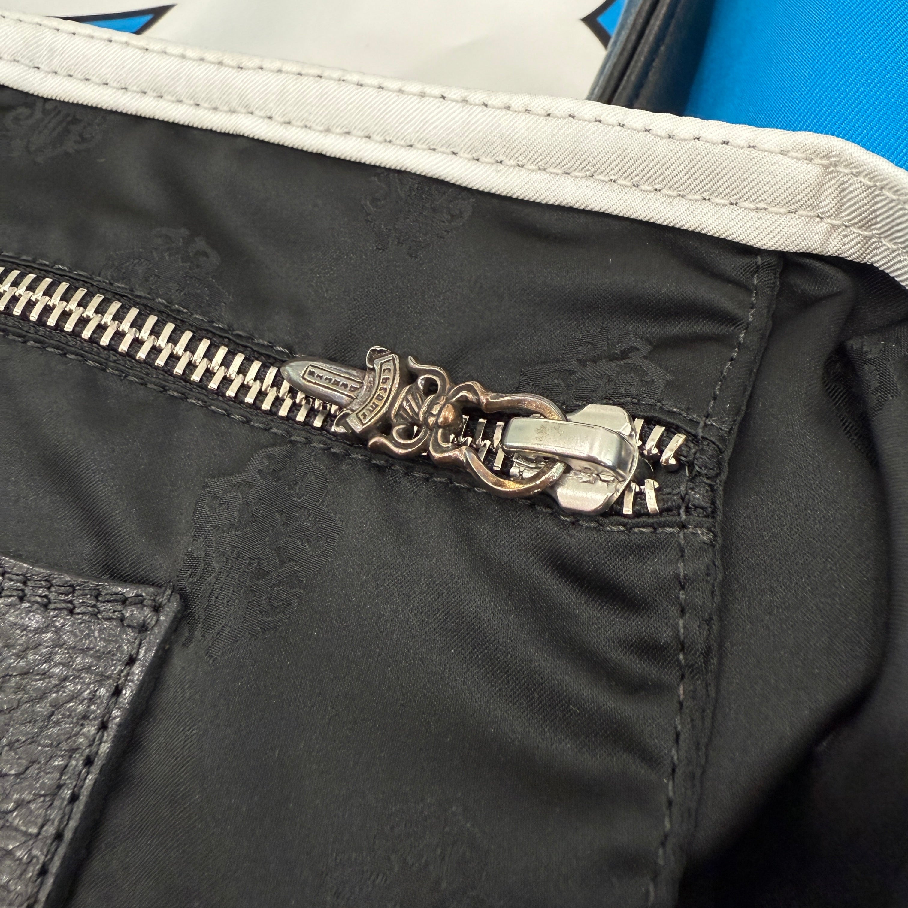 CHROME HEARTS Cemetery Cross Print Nylon Leather FS Tote Bag クロムハーツ セメタリークロスプリント ナイロン レザー FS トートバッグ