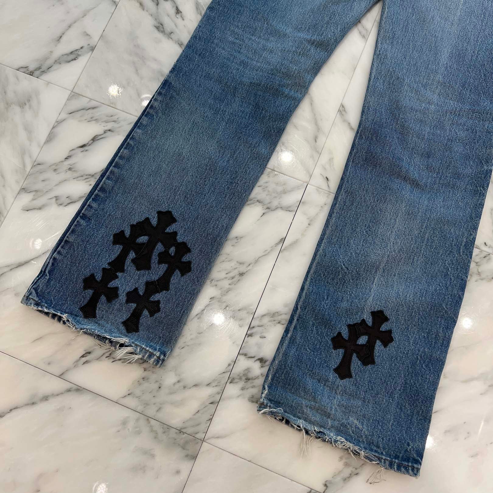 CHROME HEARTS × Levi's VNTG Cross Leather Patch Denim Pants Size 33 クロムハーツ × リーバイス ヴィンテージ クロスレザーパッチ デニムパンツ サイズ33