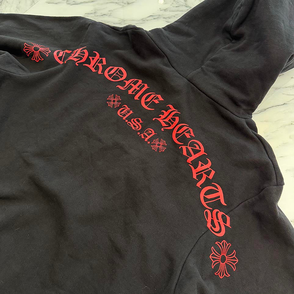 CHROME HEARTS Friends & Family Limited Floral Cross Arch Logo Pullover Hoodie Size XXL クロムハーツ フレンズアンドファミリー フローラルクロス アーチロゴ プルオーバーフーディ サイズXXL