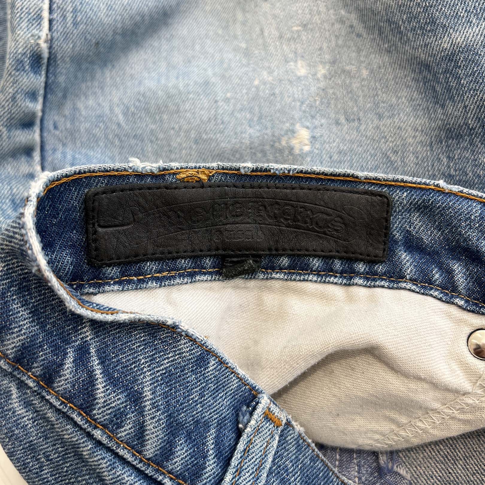 CHROME HEARTS × Levi's VNTG Cross Leather Patch Denim Pants Size 33 クロムハーツ × リーバイス ヴィンテージ クロスレザーパッチ デニムパンツ サイズ33