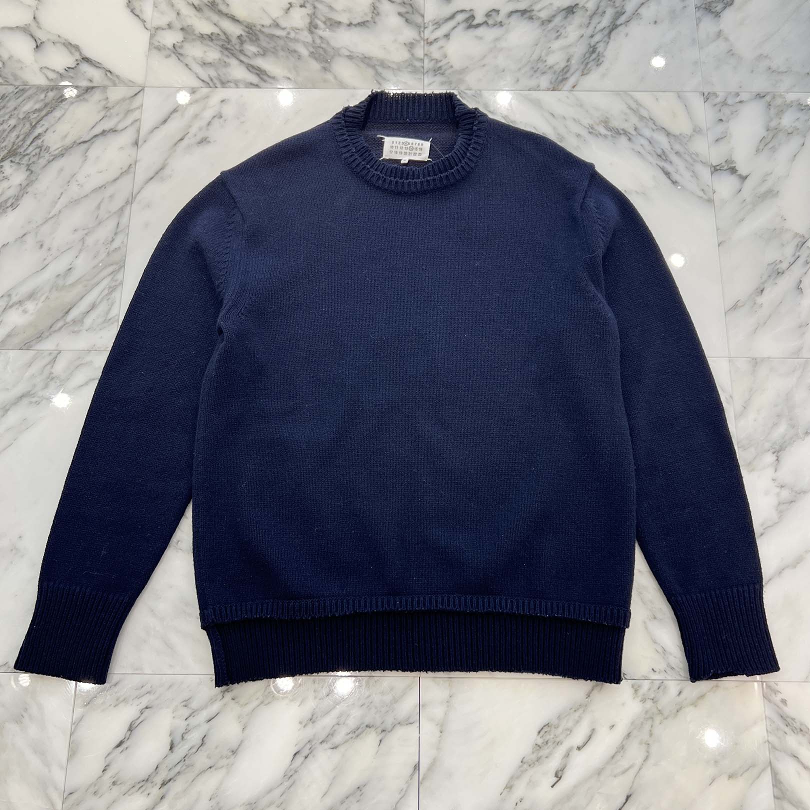 Maison Margiela 2022AW 5G Elbow Patch Shetland Knit Sweater SI1GP0001 Size L メゾンマルジェラ 5Gエルボーパッチシェットランドニットセーター サイズL