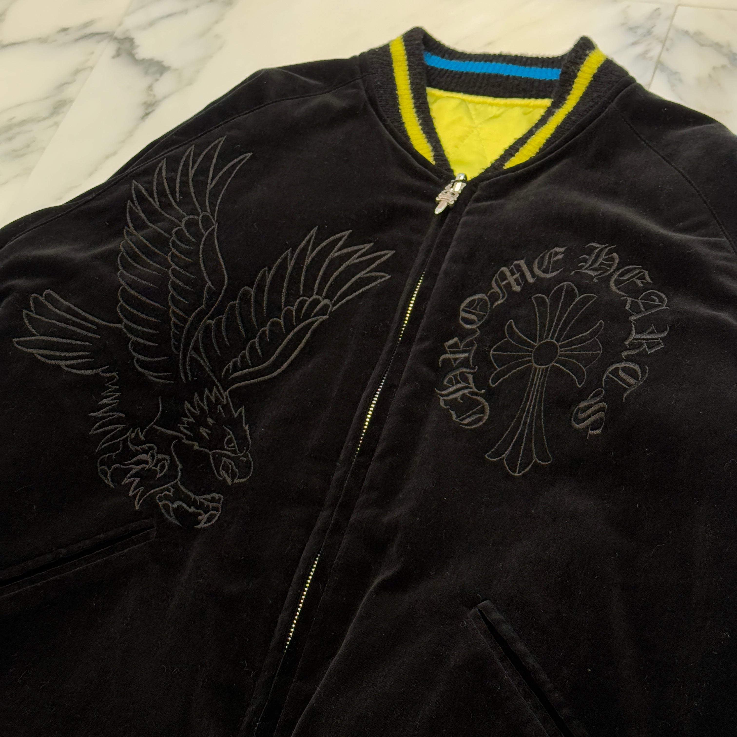 CHROME HEARTS×MATTY BOY Floral Cross Flaming Youth Hollywood Reversible Bomber Jacket Size M  フローラル クロス フレーミング ユース ハリウッド リバーシブル ボンバージャケット サイズM