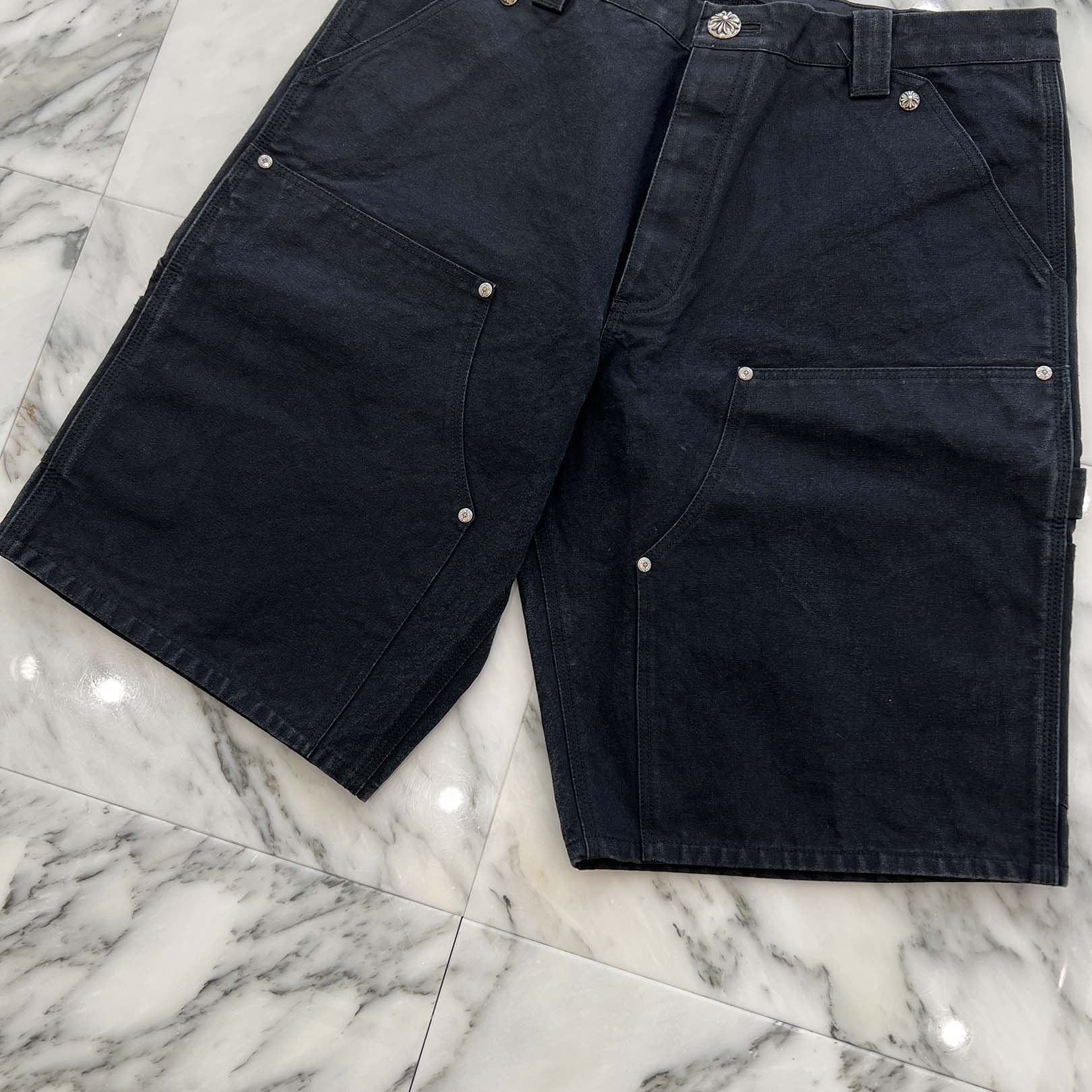 CHROME HEARTS Carpenter Cemetery Cross Patch Denim Shorts Size 36 クロムハーツ カーペンター セメタリークロスパッチ デニムショーツ サイズ36