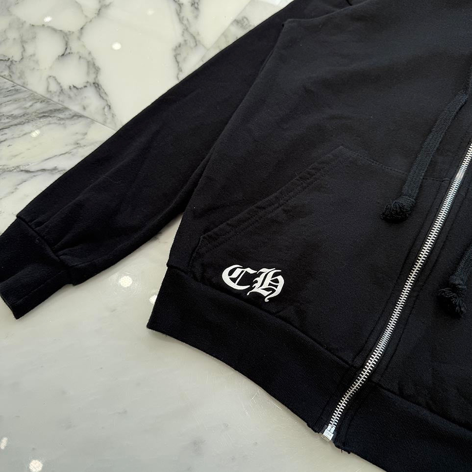 CHROME HEARTS NYC Exclusive Back Scroll Logo Zip Up Hoodie Size M クロムハーツ ニューヨーク限定 バックスクロールロゴ ジップアップフーディ サイズM