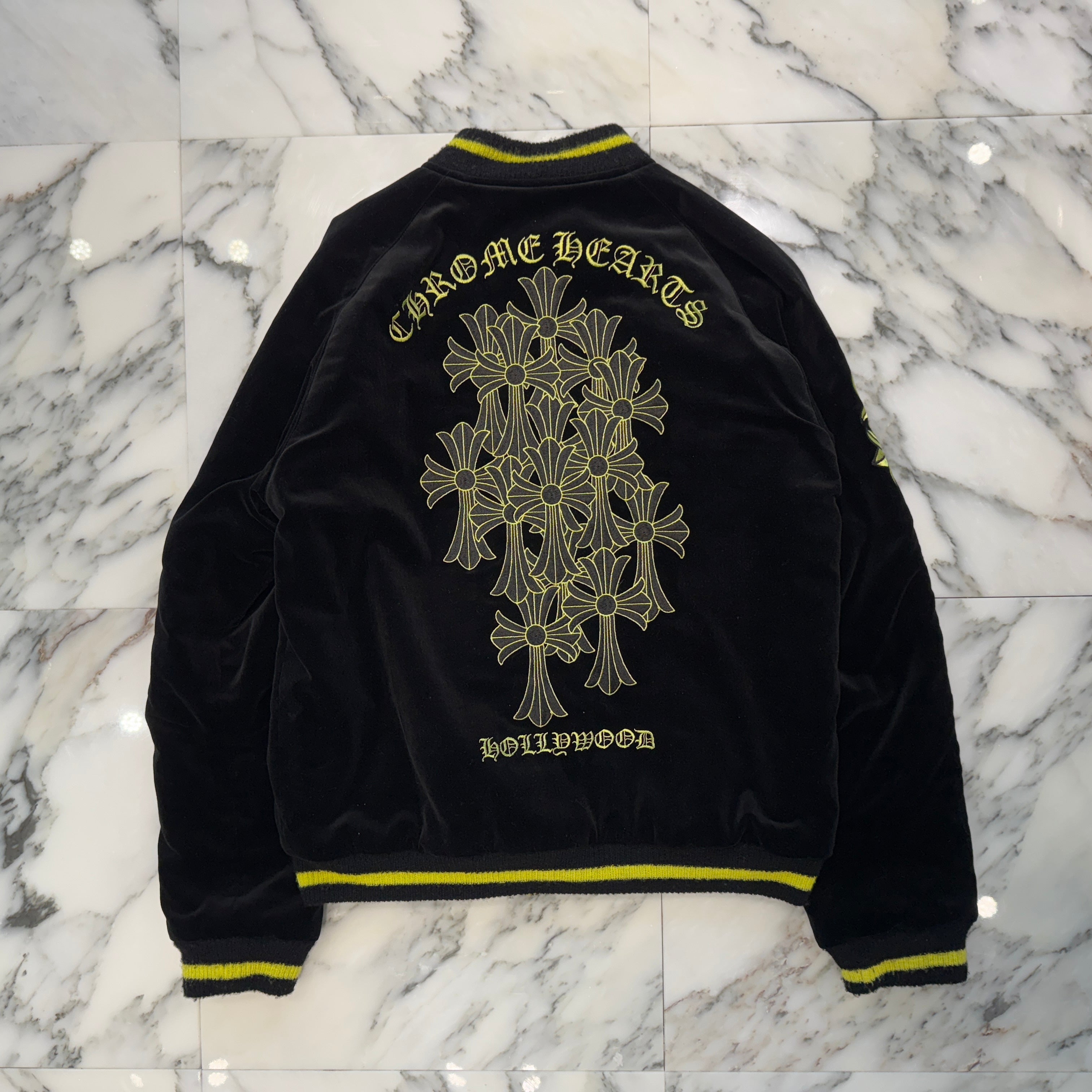 CHROME HEARTS×MATTY BOY Floral Cross Flaming Youth Hollywood Reversible Bomber Jacket Size M  フローラル クロス フレーミング ユース ハリウッド リバーシブル ボンバージャケット サイズM