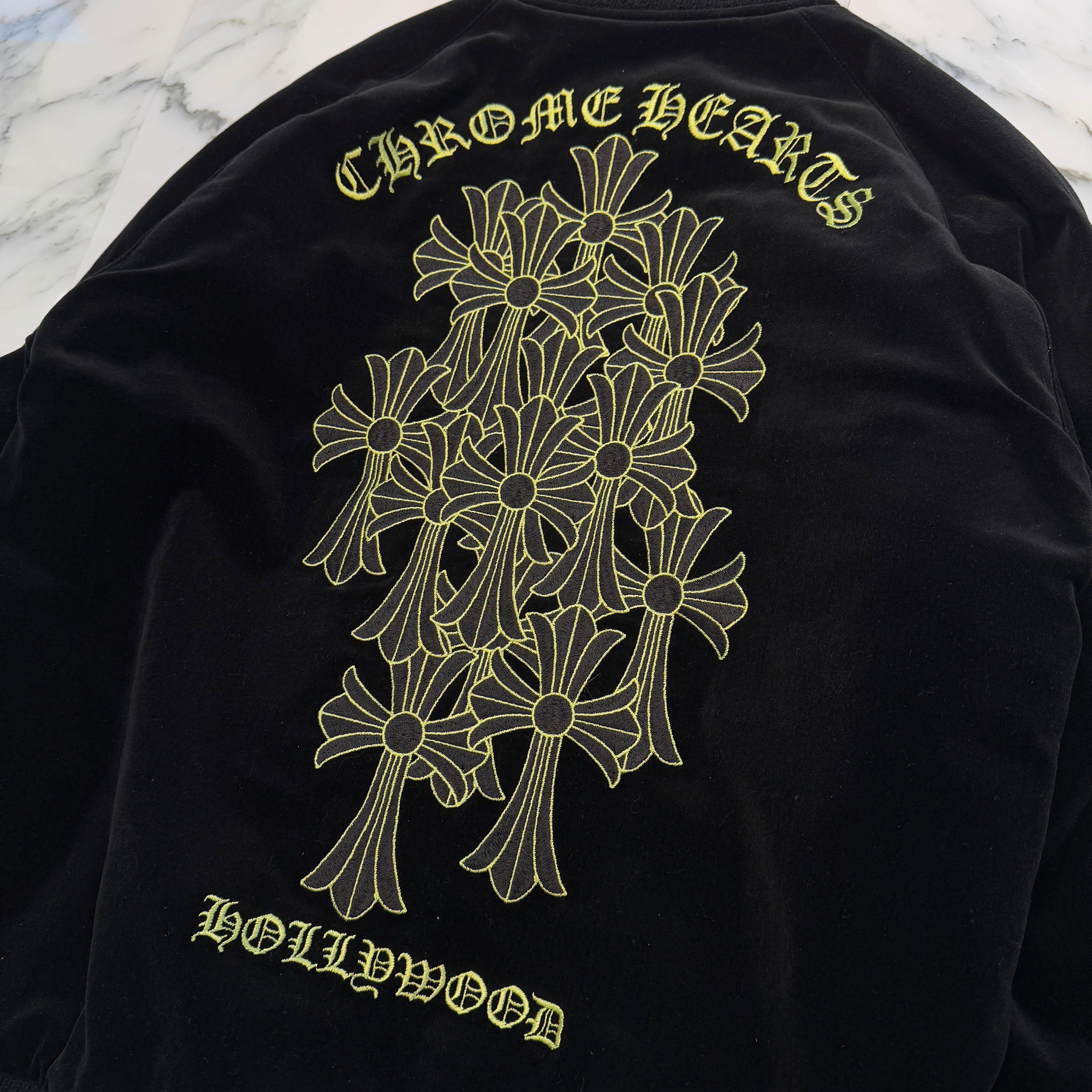 CHROME HEARTS×MATTY BOY Floral Cross Flaming Youth Hollywood Reversible Bomber Jacket Size M  フローラル クロス フレーミング ユース ハリウッド リバーシブル ボンバージャケット サイズM