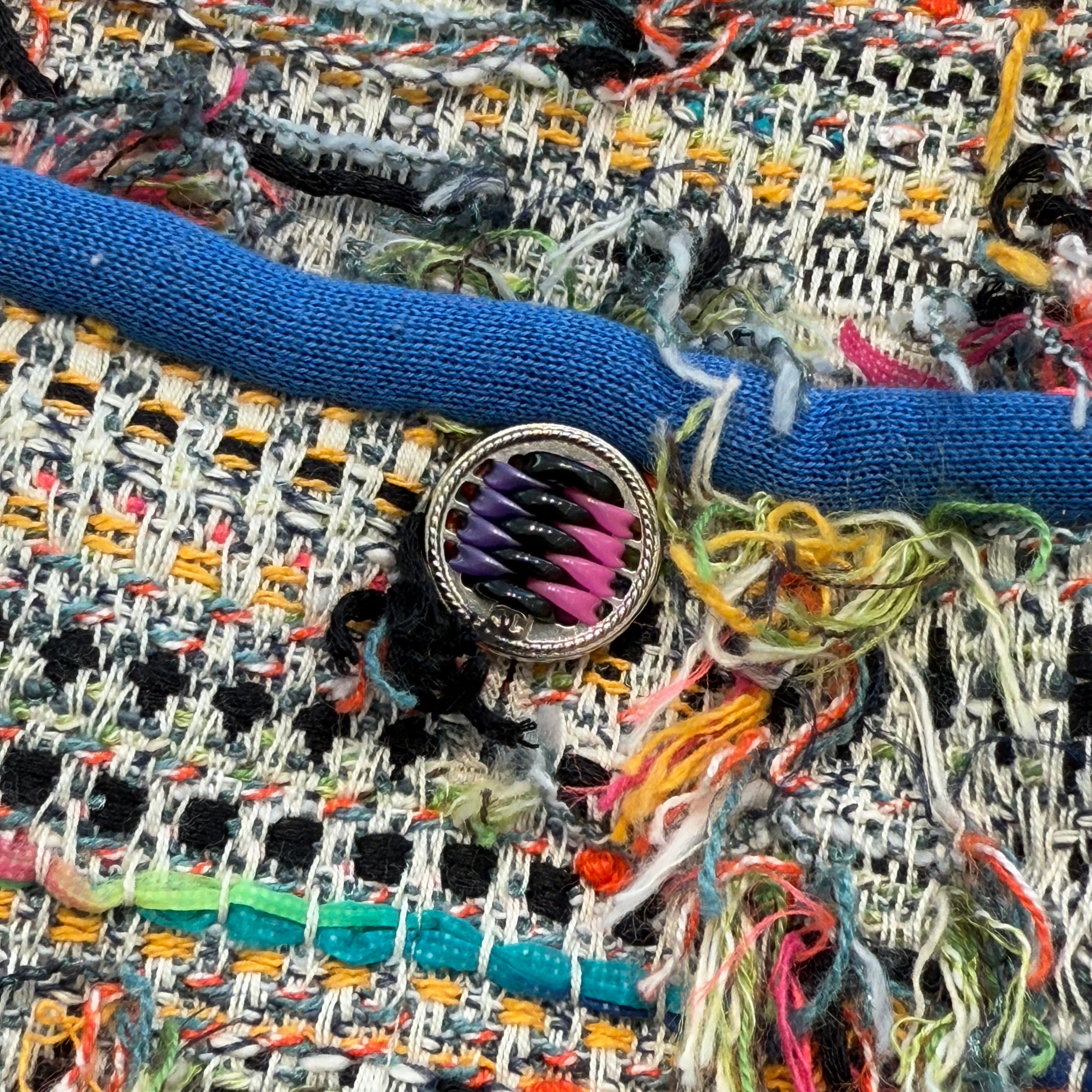 CHANEL 2017SS Multicolor Tweed Jacket P56265V42296 Size 48 シャネル マルチカラー ツイードジャケット サイズ48