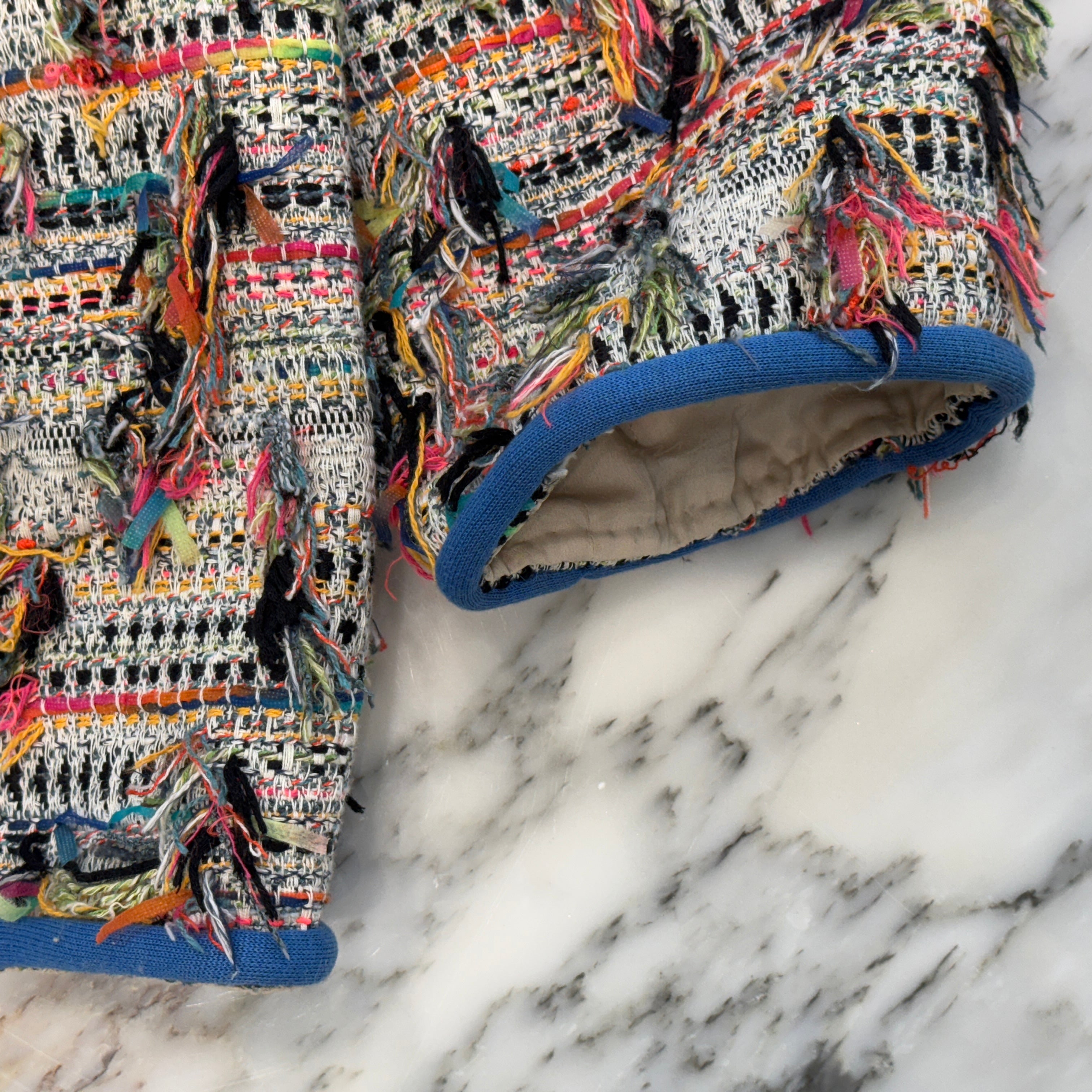 CHANEL 2017SS Multicolor Tweed Jacket P56265V42296 Size 48 シャネル マルチカラー ツイードジャケット サイズ48