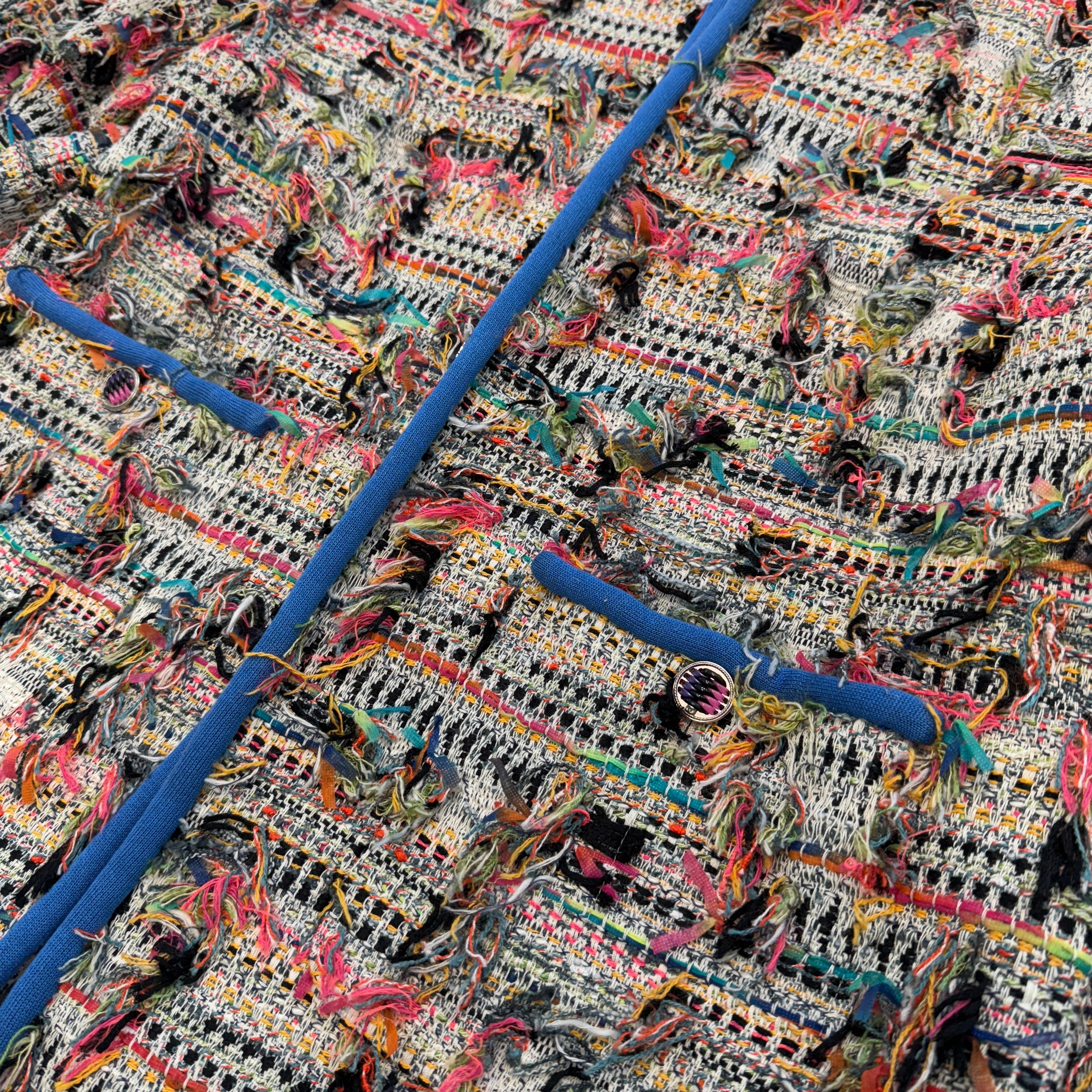 CHANEL 2017SS Multicolor Tweed Jacket P56265V42296 Size 48 シャネル マルチカラー ツイードジャケット サイズ48