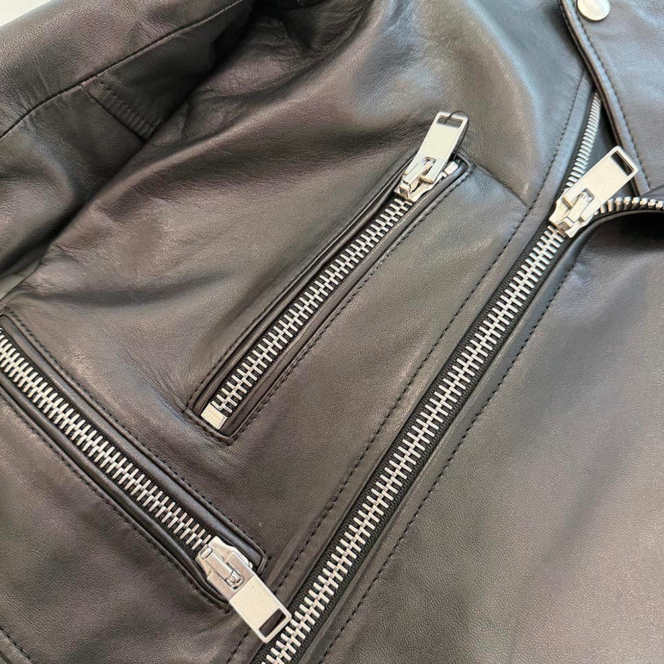 SAINT LAURENT PARIS 2015AW L01 Classic Motorcycle Rider's Leather Jacket 397290 Y5YA1 Size 42 サンローランパリ L01 クラシック モーターサイクル ライダース レザージャケット サイズ42