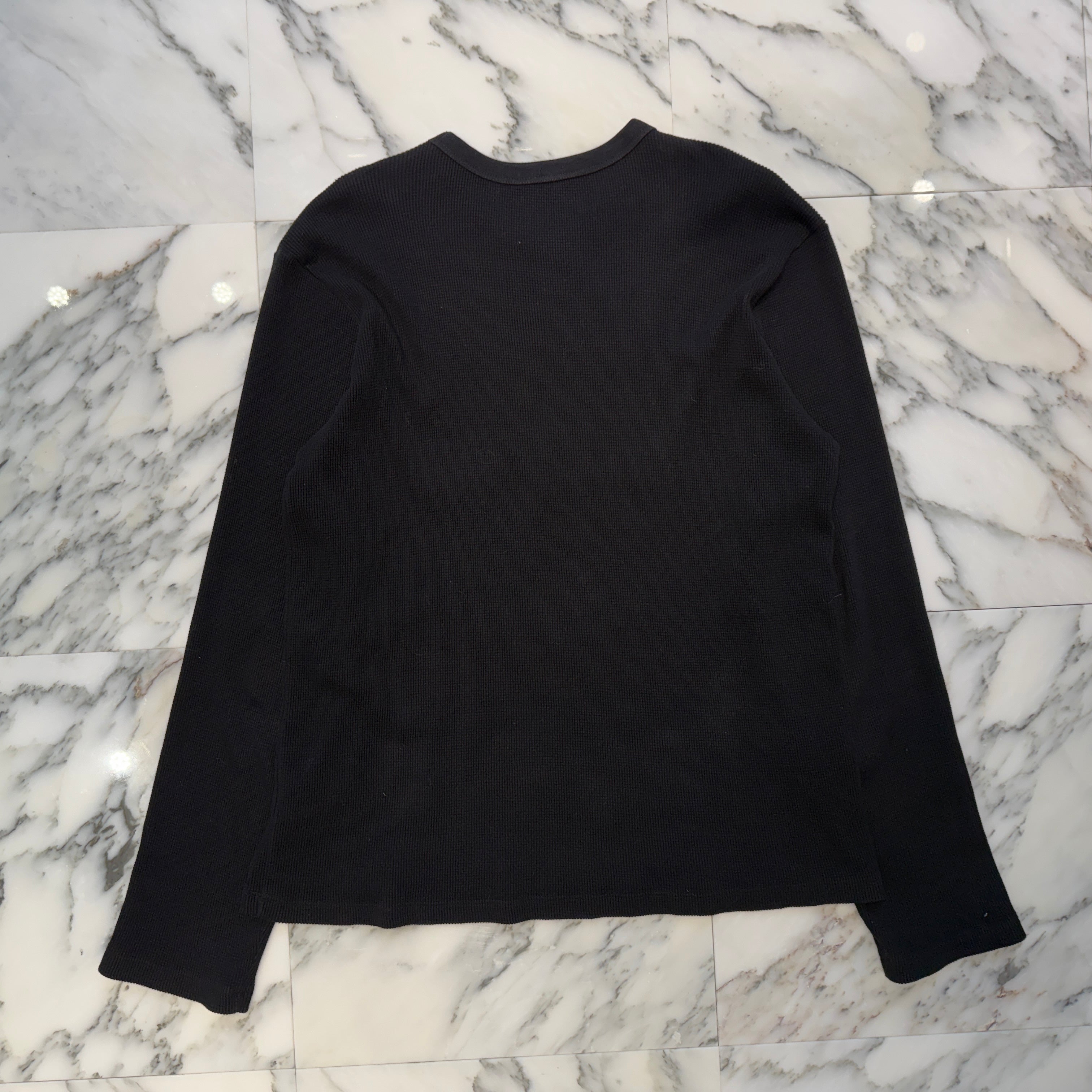 CHROME HEARTS King Taco 3 Cemetery Cross Embroidery Thermal Long Sleeve Tee Size XXL クロムハ―ツ キングタコ 3セメタリークロス刺繍 サーマルロングスリーブTシャツ サイズXXL