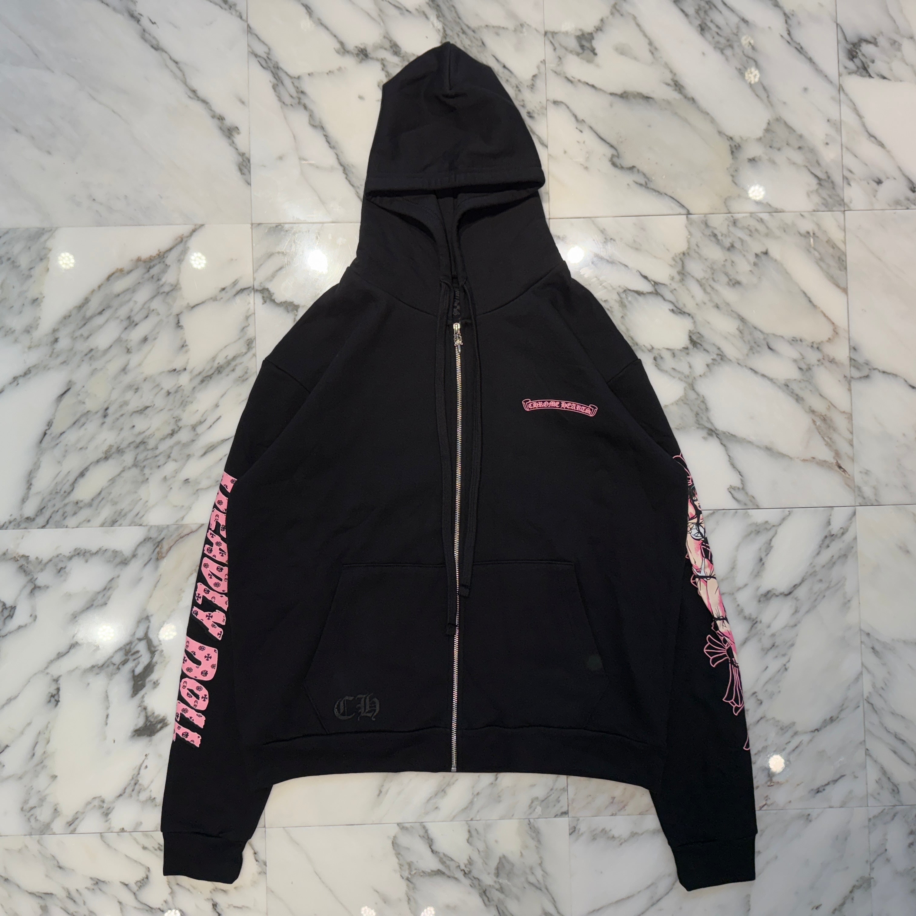 CHROME HEARTS × DEADLLY DOLL Zip Up Hoodie Size L クロムハーツ