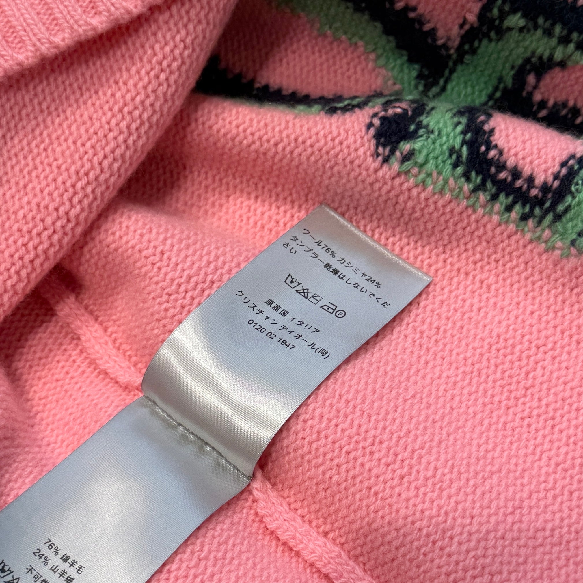 DIOR × Lewis Hamilton 2024AW Logo Knit Sweater 513M609AT663 Size M ディオール×ルイスハミルトン ロゴ ニットセーター サイズM