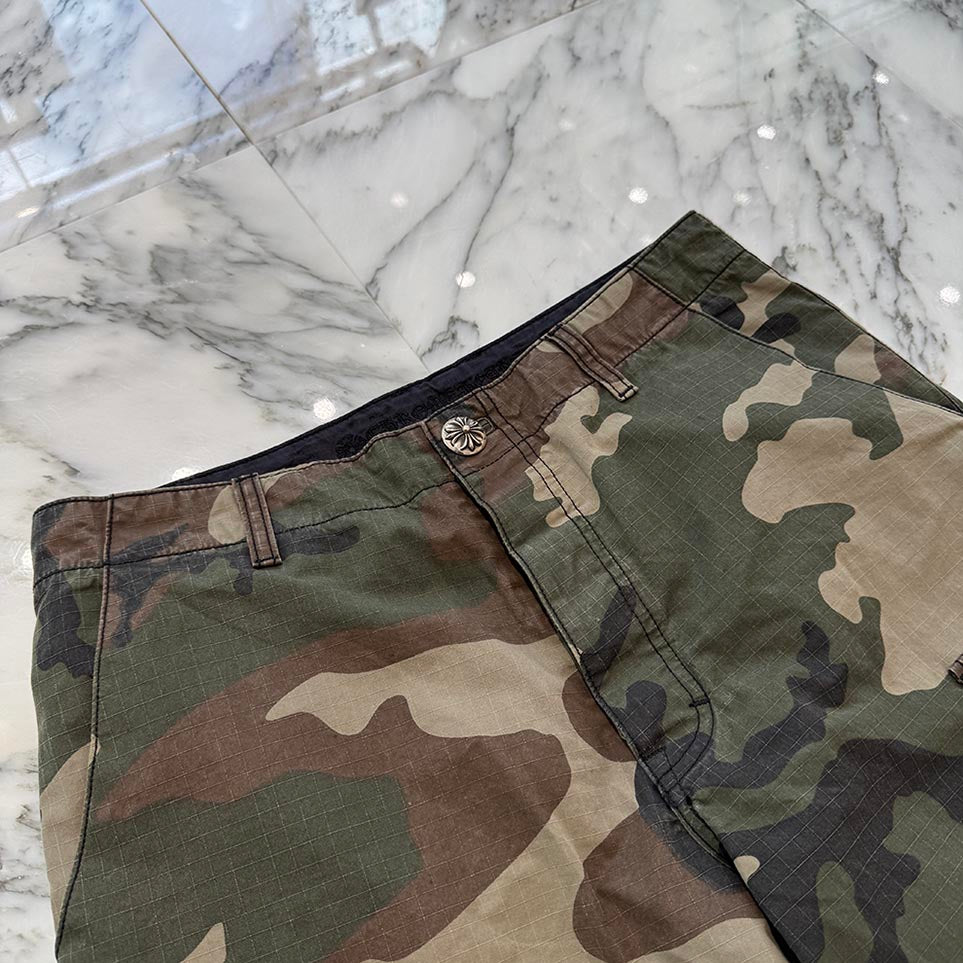 CHROME HEARTS Cross Ball Button Camo Cargo Pants Size 32 クロムハーツ クロスボールボタン カモ カーゴパンツ サイズ32
