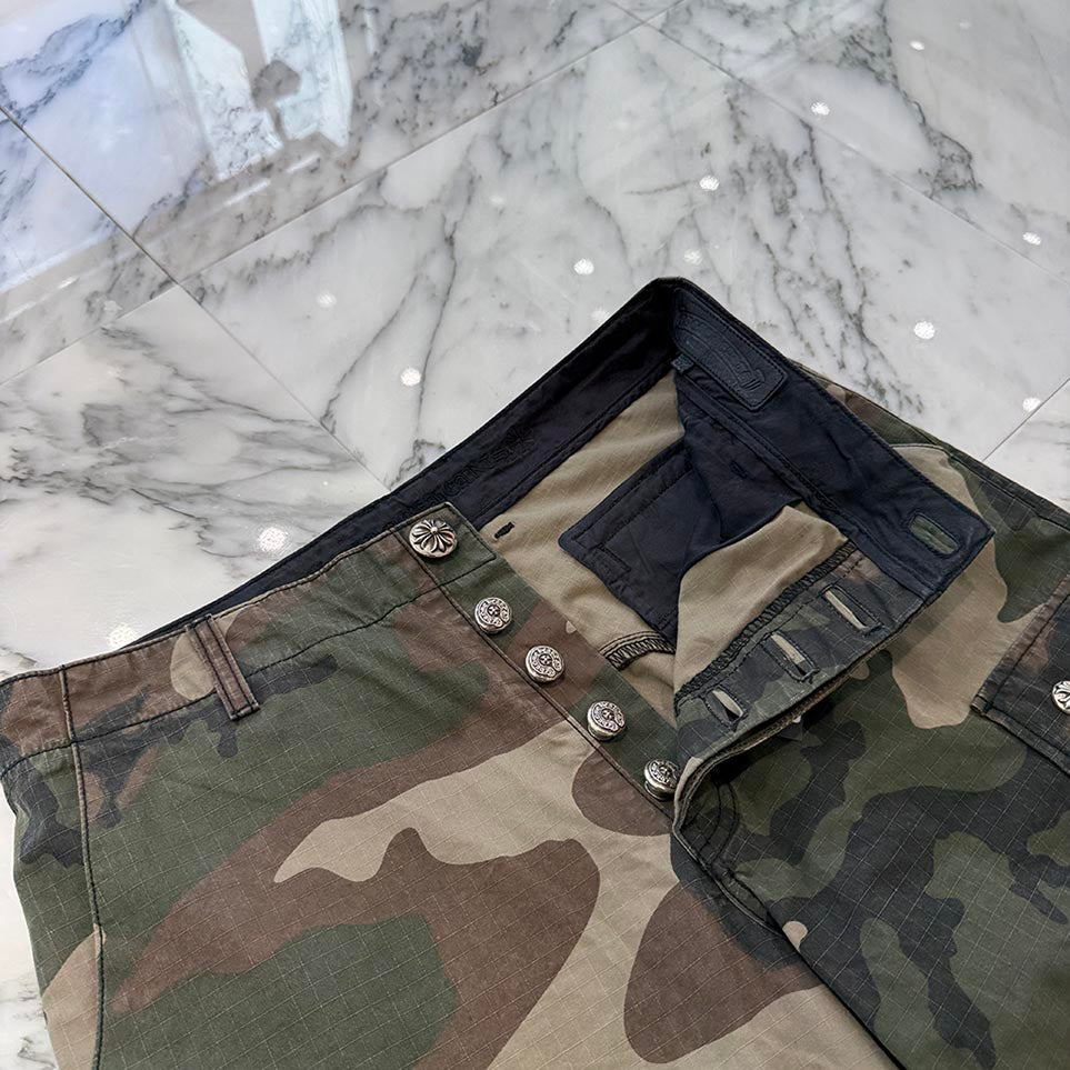 CHROME HEARTS Cross Ball Button Camo Cargo Pants Size 32 クロムハーツ クロスボールボタン カモ カーゴパンツ サイズ32