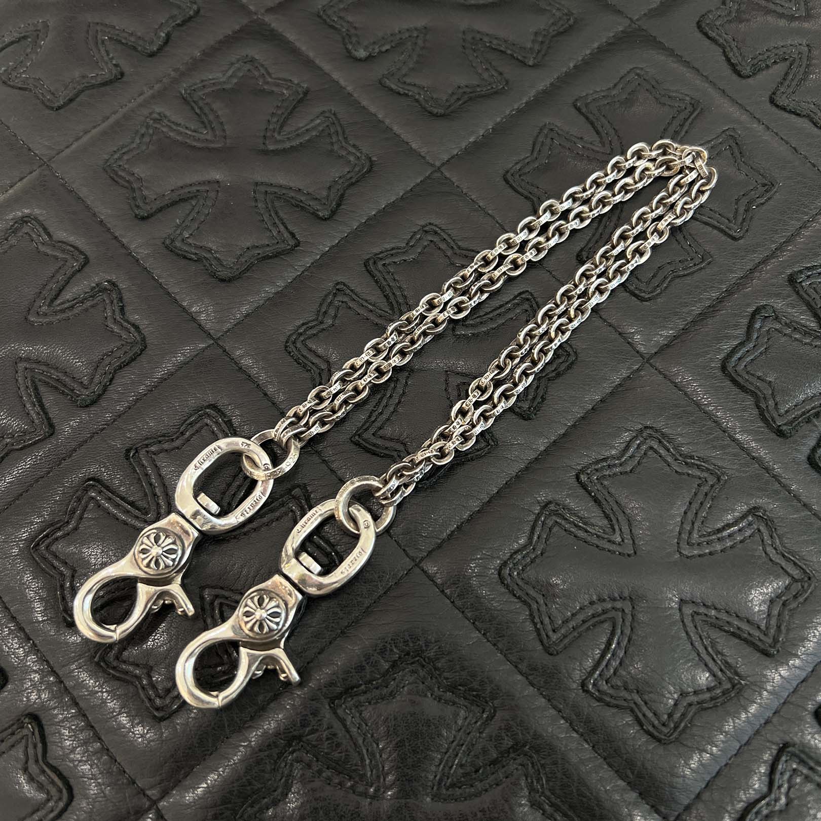 CHROME HEARTS Paper Chain Wallet Chain Short 2 Clip クロムハーツ ペーパーチェーン ウォレットチェーン ショート 2クリップ シルバー925