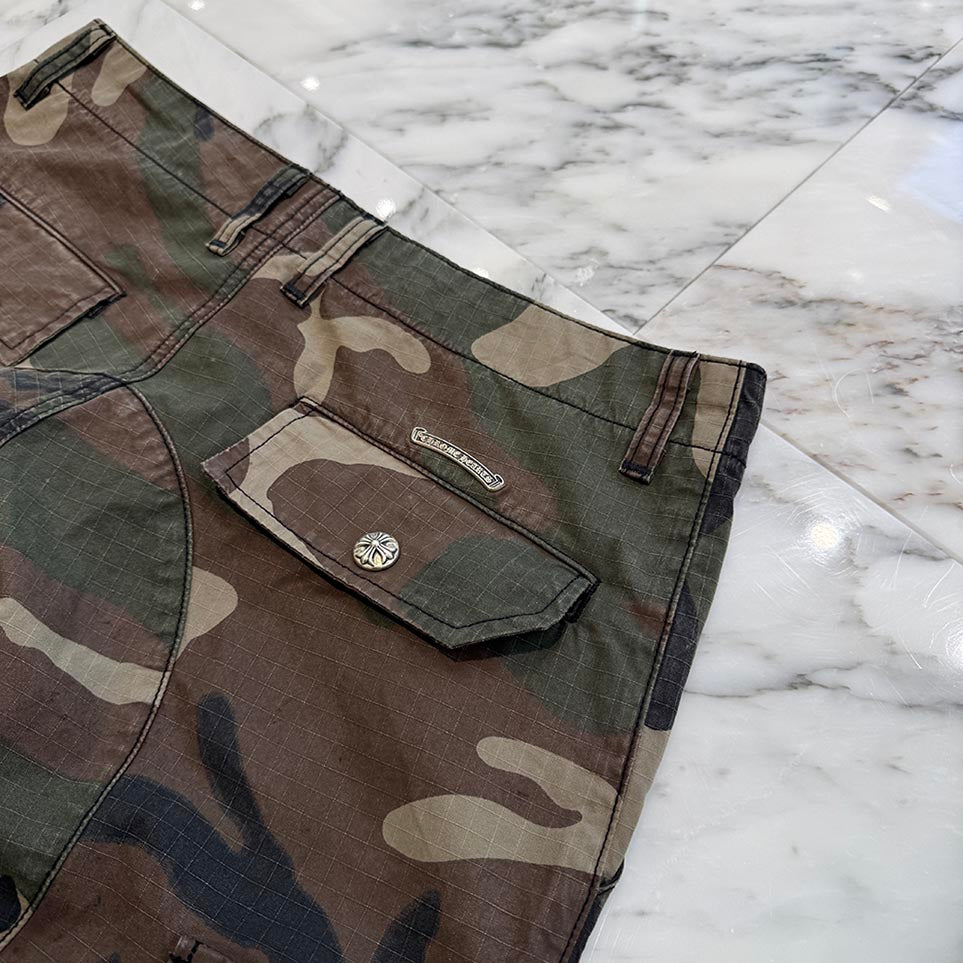 CHROME HEARTS Cross Ball Button Camo Cargo Pants Size 32 クロムハーツ クロスボールボタン カモ カーゴパンツ サイズ32