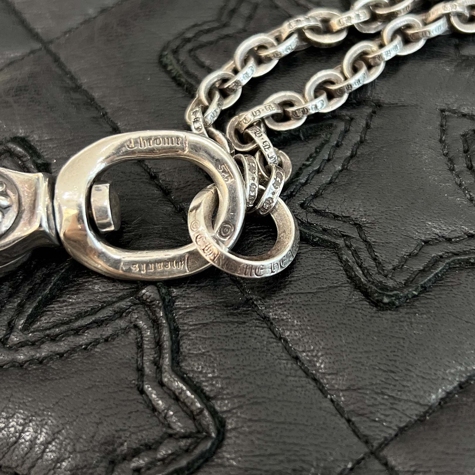 CHROME HEARTS Paper Chain Wallet Chain Short 2 Clip クロムハーツ ペーパーチェーン ウォレットチェーン ショート 2クリップ シルバー925