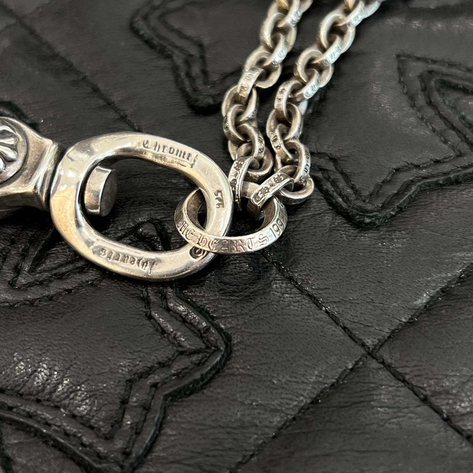 CHROME HEARTS Paper Chain Wallet Chain Short 2 Clip クロムハーツ ペーパーチェーン ウォレットチェーン ショート 2クリップ シルバー925