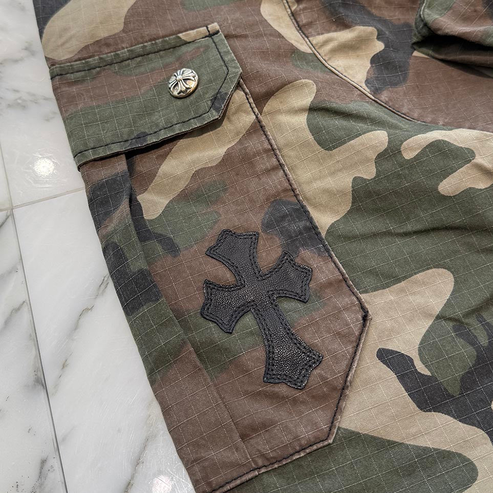 CHROME HEARTS Cross Ball Button Camo Cargo Pants Size 32 クロムハーツ クロスボールボタン カモ カーゴパンツ サイズ32