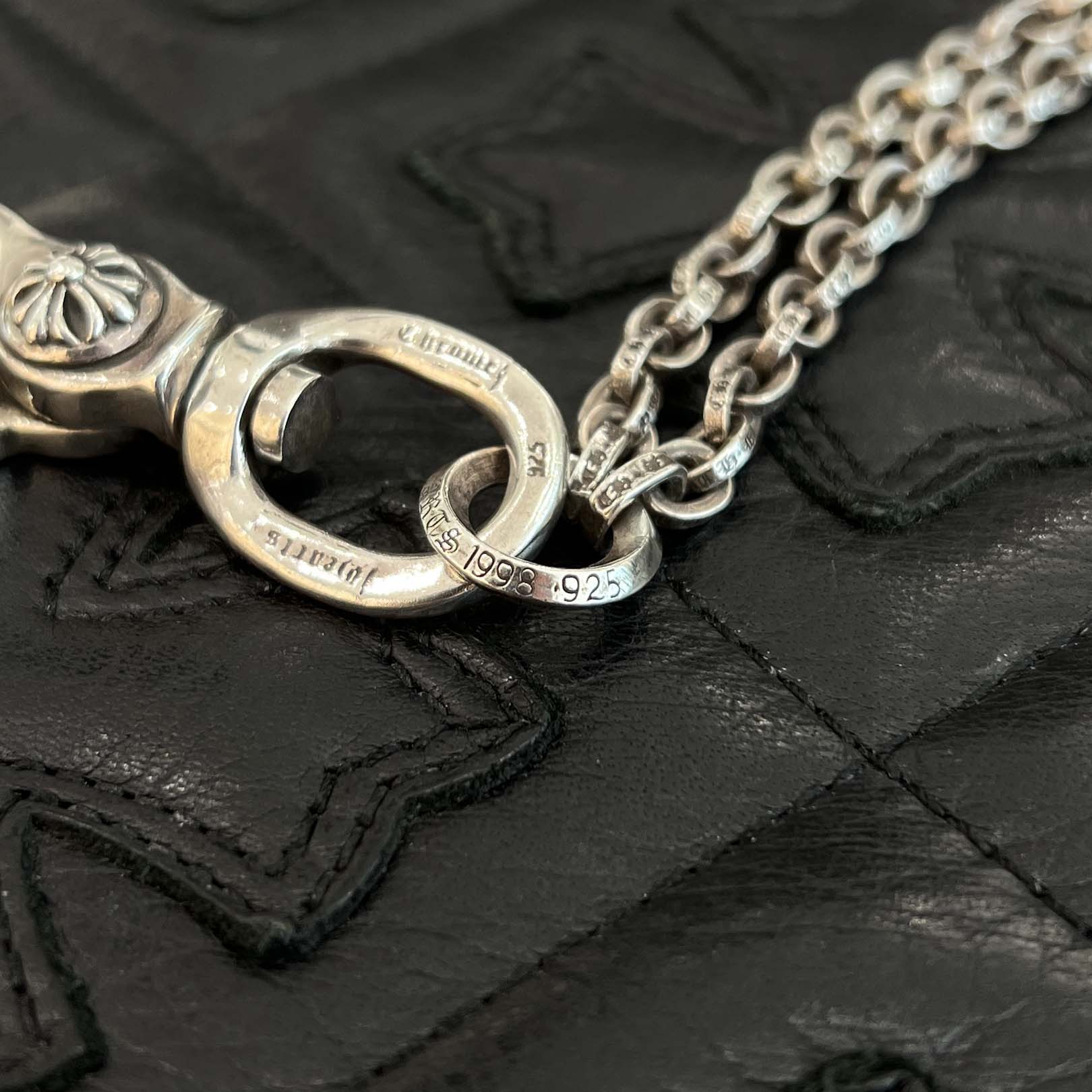 CHROME HEARTS Paper Chain Wallet Chain Short 2 Clip クロムハーツ ペーパーチェーン ウォレットチェーン ショート 2クリップ シルバー925