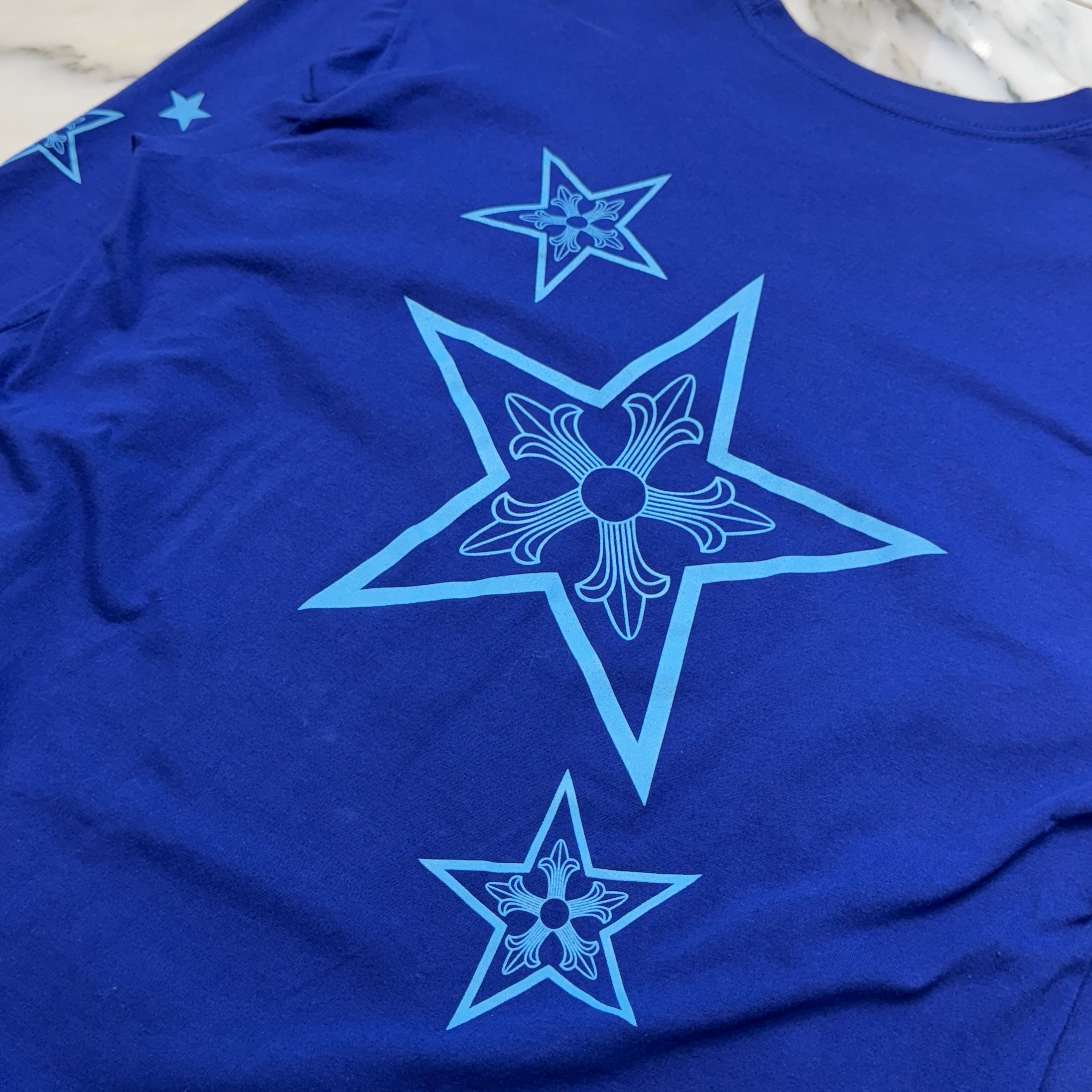 CHROME HEARTS Star Print Long Sleeve Tee Size L クロムハーツ スタープリント ロングスリーブTシャツ サイズL