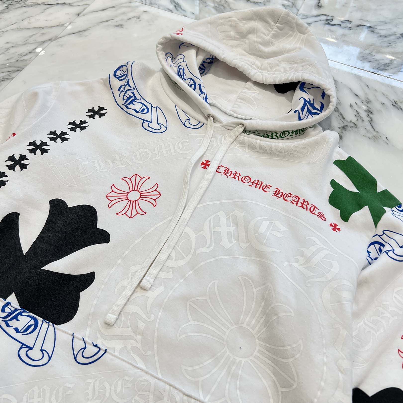 CHROME HEARTS Stencil Pullover Hoodie Size L クロムハーツ ステンシル プルオーバーフーディ サイズL