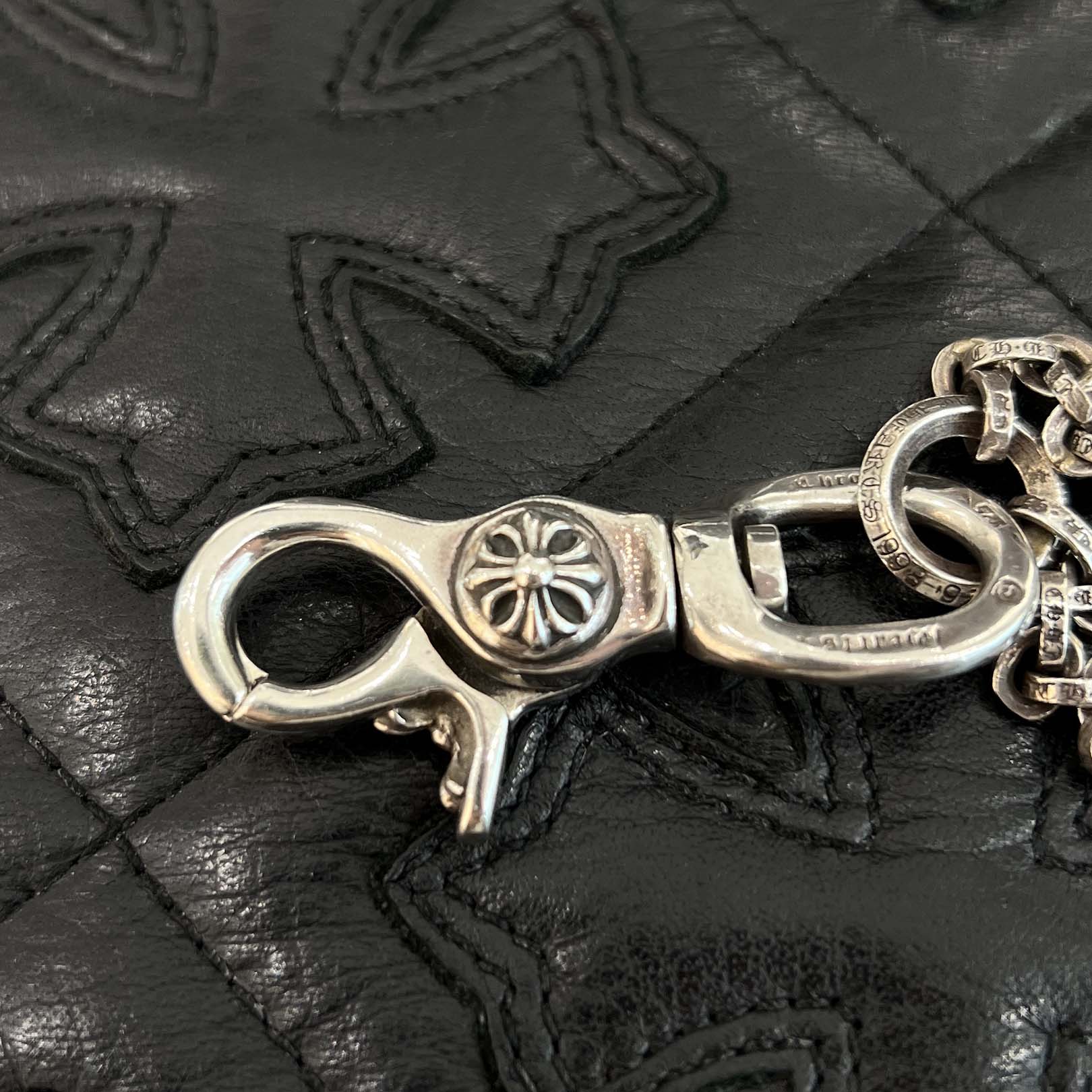 CHROME HEARTS Paper Chain Wallet Chain Short 2 Clip クロムハーツ ペーパーチェーン ウォレットチェーン ショート 2クリップ シルバー925