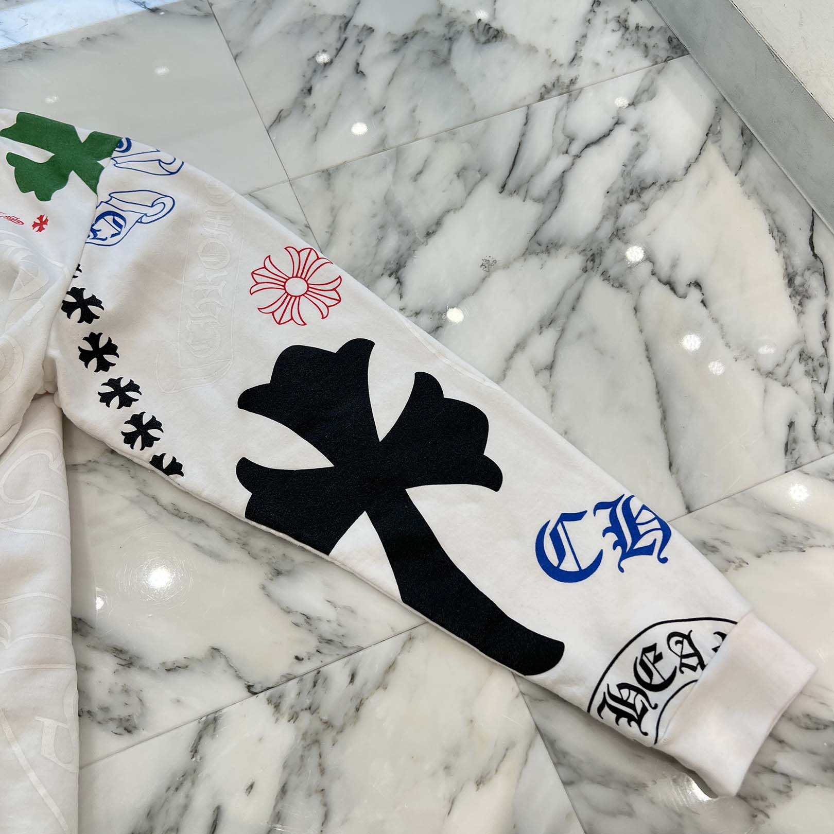 CHROME HEARTS Stencil Pullover Hoodie Size L クロムハーツ ステンシル プルオーバーフーディ サイズL