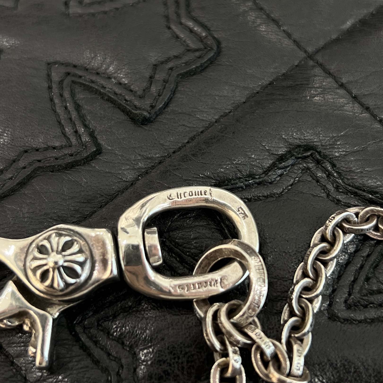 CHROME HEARTS Paper Chain Wallet Chain Short 2 Clip クロムハーツ ペーパーチェーン ウォレットチェーン ショート 2クリップ シルバー925