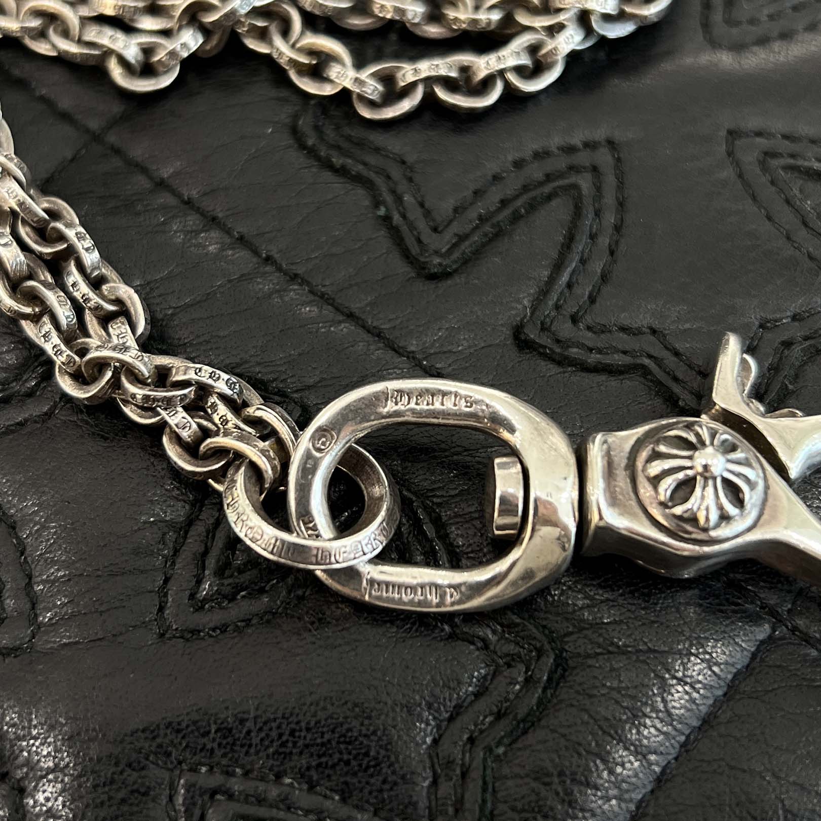 CHROME HEARTS Paper Chain Wallet Chain Short 2 Clip クロムハーツ ペーパーチェーン ウォレットチェーン ショート 2クリップ シルバー925