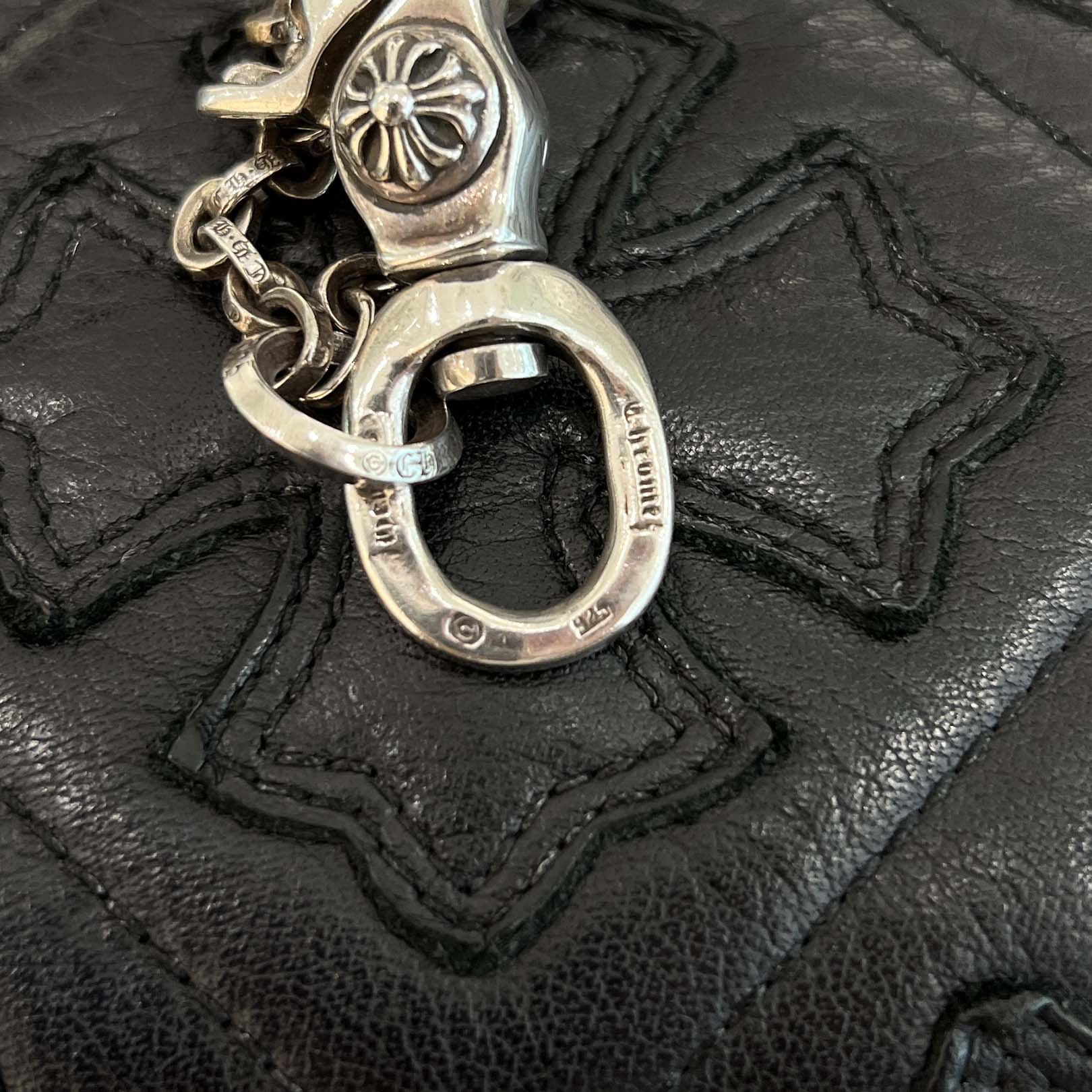 CHROME HEARTS Paper Chain Wallet Chain Short 2 Clip クロムハーツ ペーパーチェーン ウォレットチェーン ショート 2クリップ シルバー925