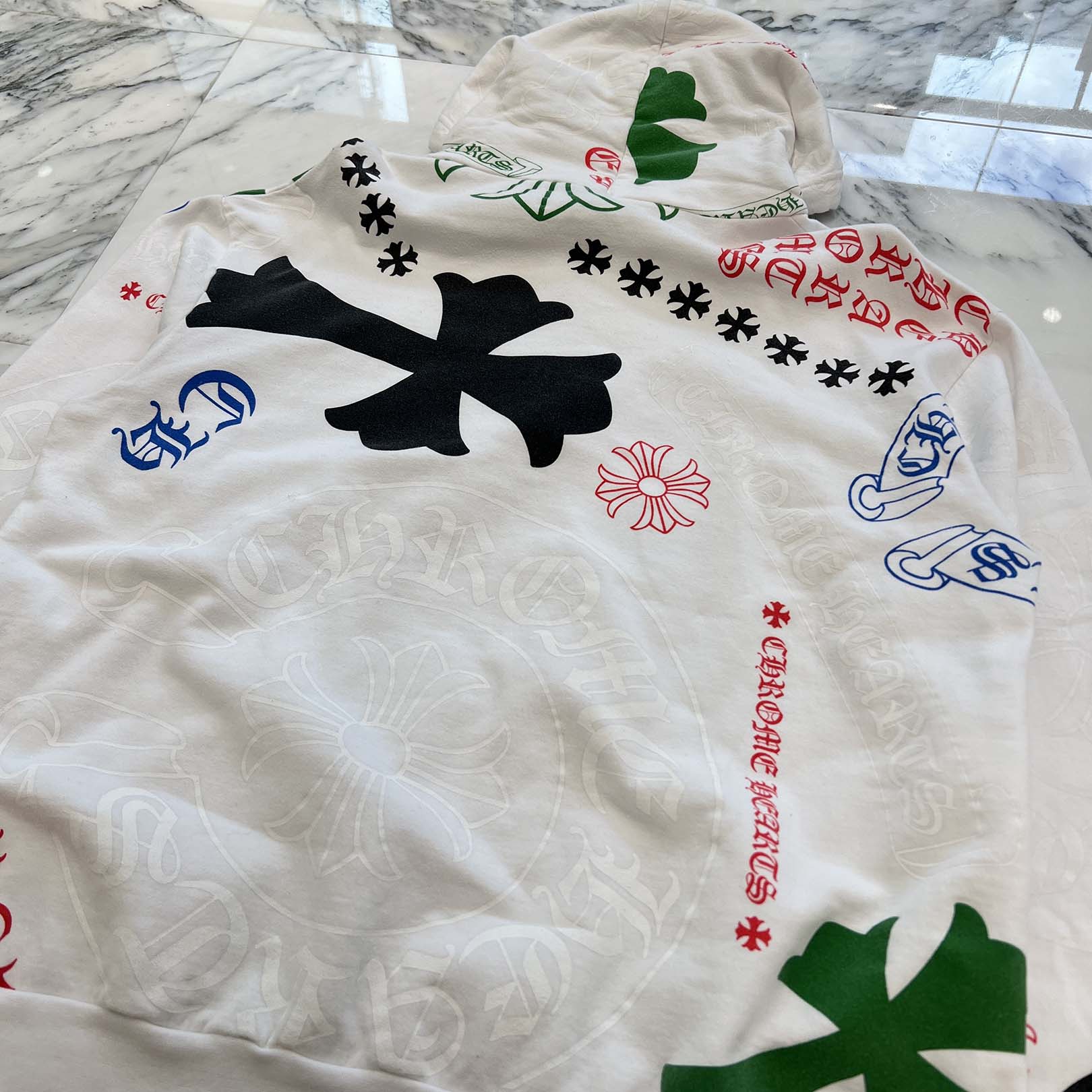CHROME HEARTS Stencil Pullover Hoodie Size L クロムハーツ ステンシル プルオーバーフーディ サイズL