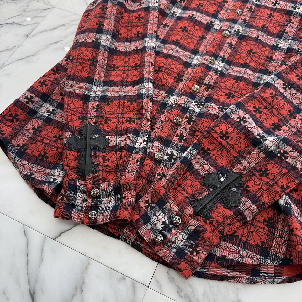 CHROME HEARTS Loose Ends Check Shirt Size M クロムハーツ ルーズエンド チェックシャツ サイズM
