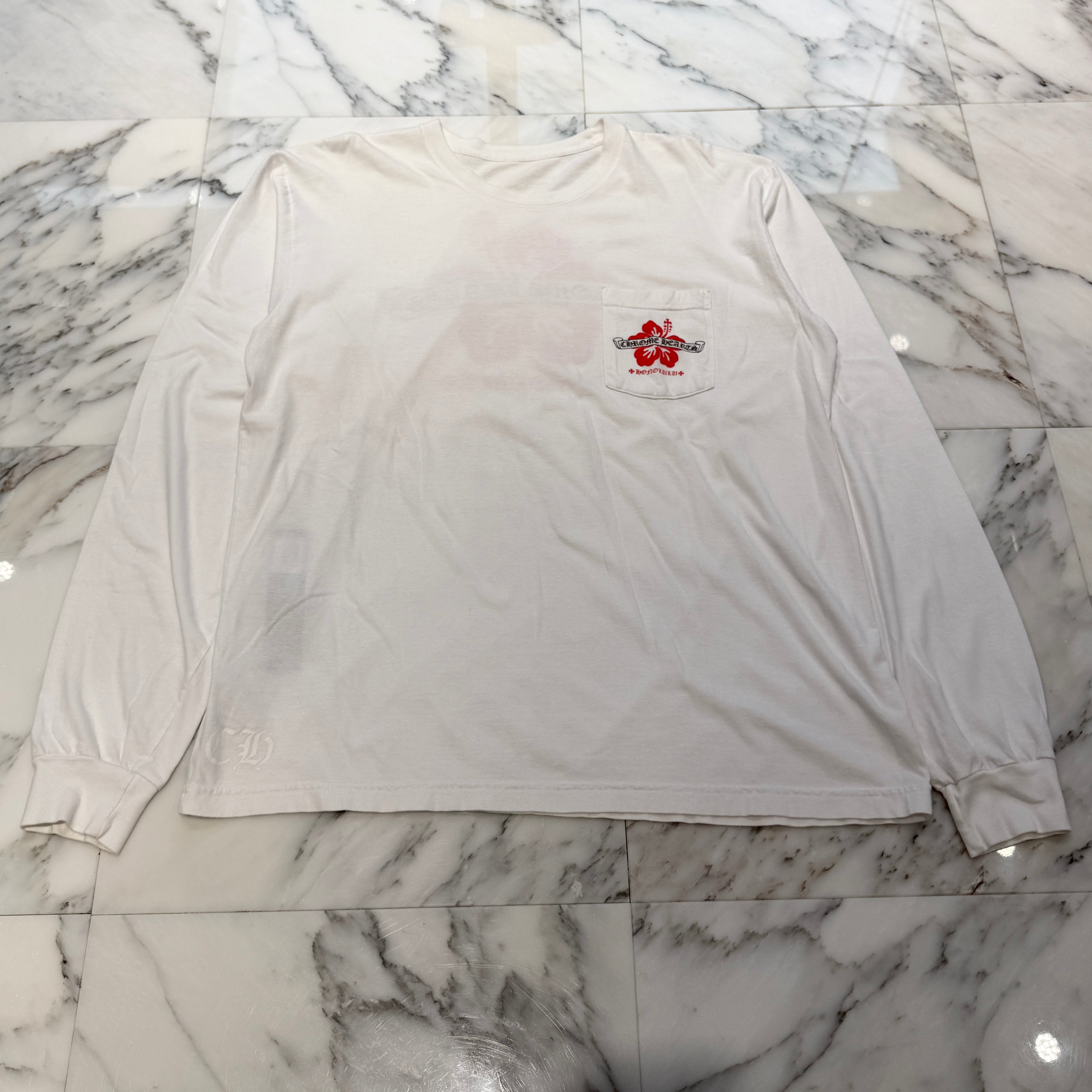 CHROME HEARTS Honolulu Limited Back Scroll Logo Long Sleeve Tee Size XL クロムハーツ ホノルル限定 バックスクロールロゴ ロングスリーブTシャツ サイズXL