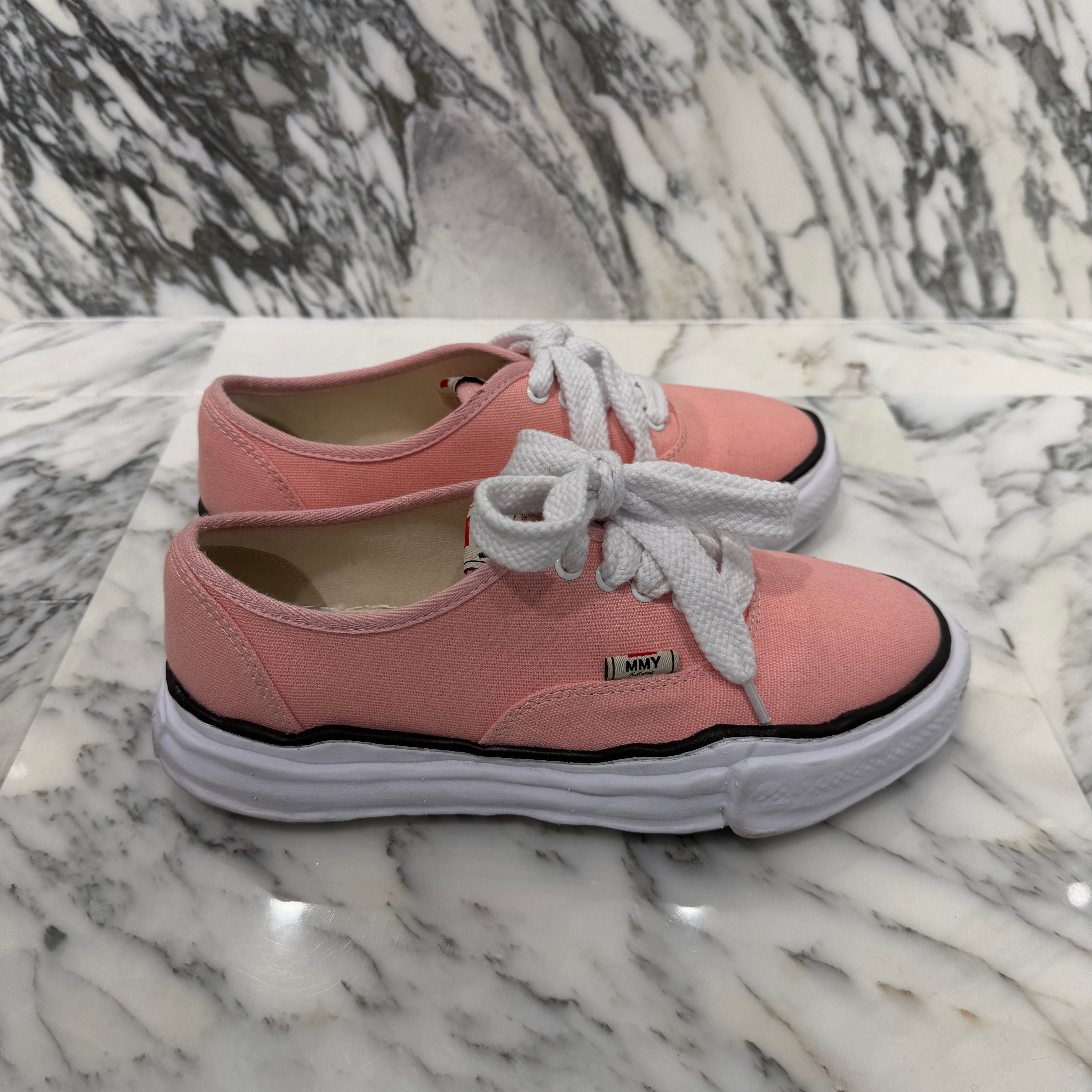 Maison MIHARA YASUHIRO BAKER OG Sole Canvas Low-top Sneaker "Pink" A02FW704 Size 42 メゾン ミハラヤスヒロ BAKER OG ソール キャンバス ローカット スニーカー "ピンク" サイズ42