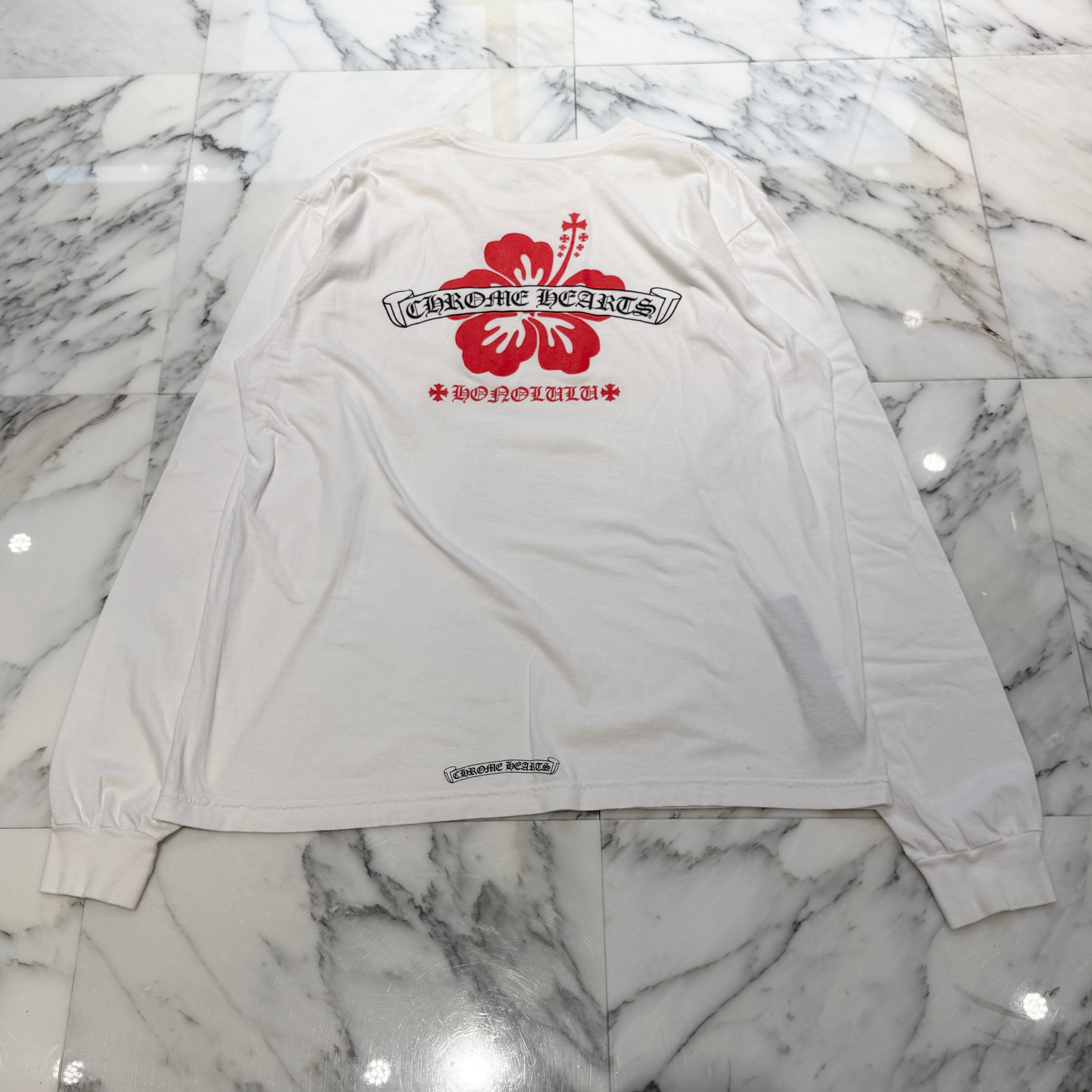CHROME HEARTS Honolulu Limited Back Scroll Logo Long Sleeve Tee Size XL クロムハーツ ホノルル限定 バックスクロールロゴ ロングスリーブTシャツ サイズXL