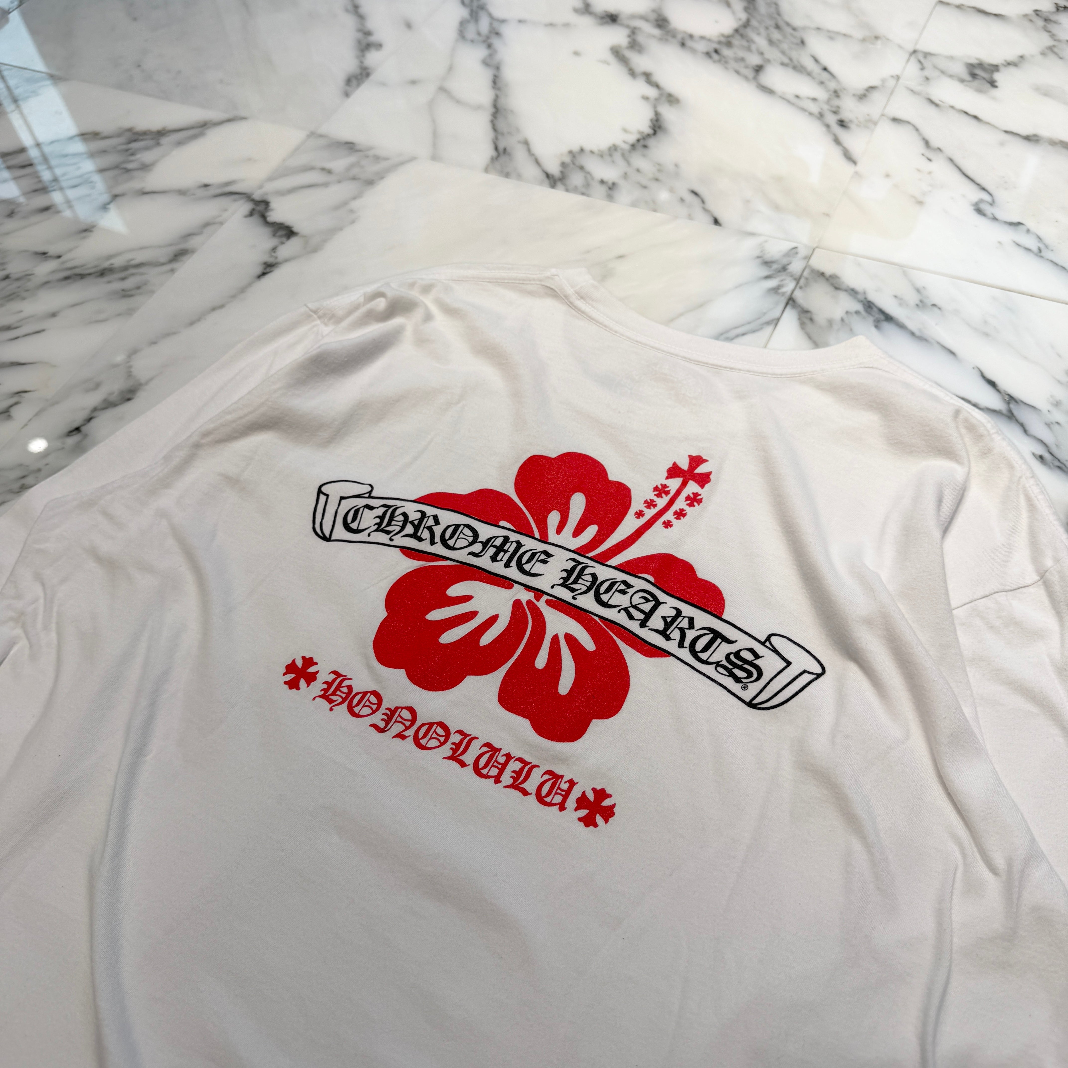 CHROME HEARTS Honolulu Limited Back Scroll Logo Long Sleeve Tee Size XL クロムハーツ ホノルル限定 バックスクロールロゴ ロングスリーブTシャツ サイズXL