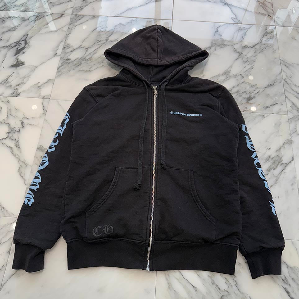 CHROME HEARTS Arm Logo Print Zip Up Hoodie Size M クロムハーツ アームロゴプリント ジップアップフーディ サイズM